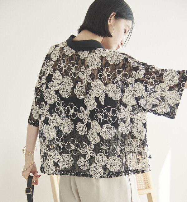 Doux archives「コードレースクロップドシャツ」|シャツ・ブラウス|