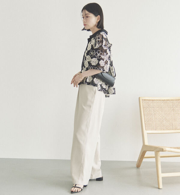 Doux archives「コードレースクロップドシャツ」|シャツ・ブラウス|