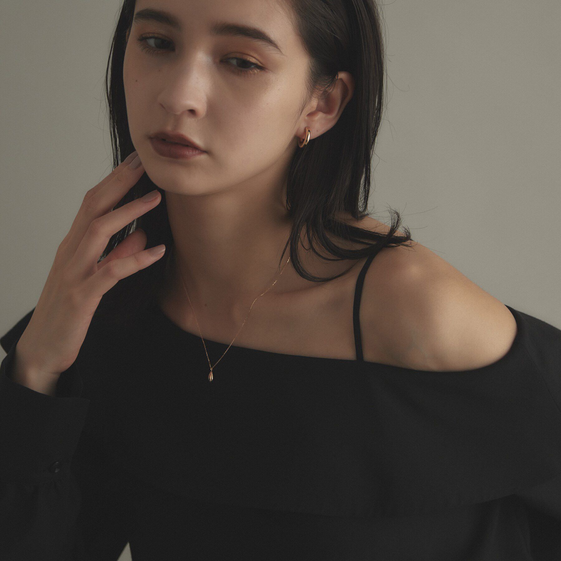 COCOSHNIK「K10中空ボリューム フープピアス大」|ピアス|