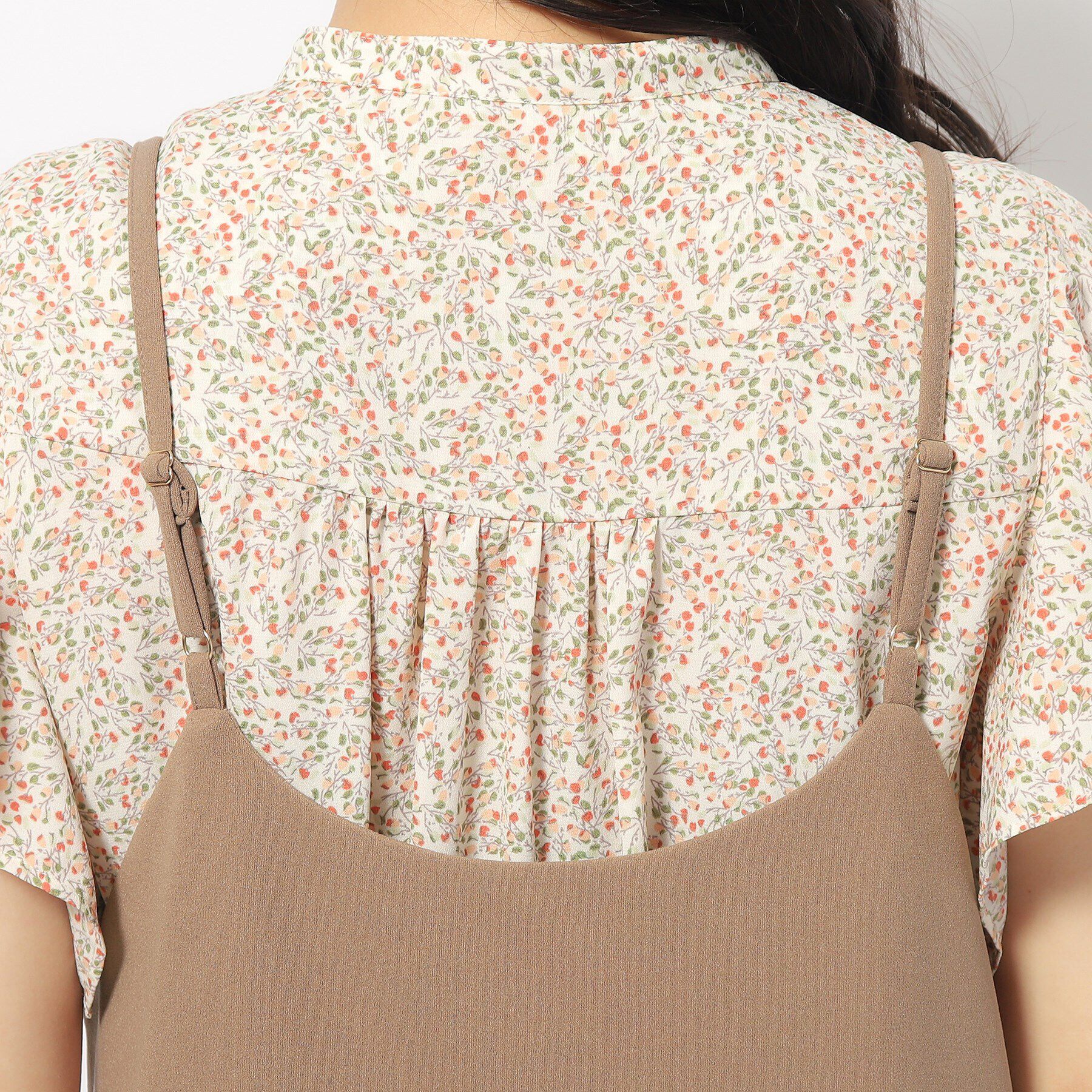 SHOO･LA･RUE「ぱっと着るだけで決まる 裏がさらさらカットジョーゼットサロペット」|オールインワン|