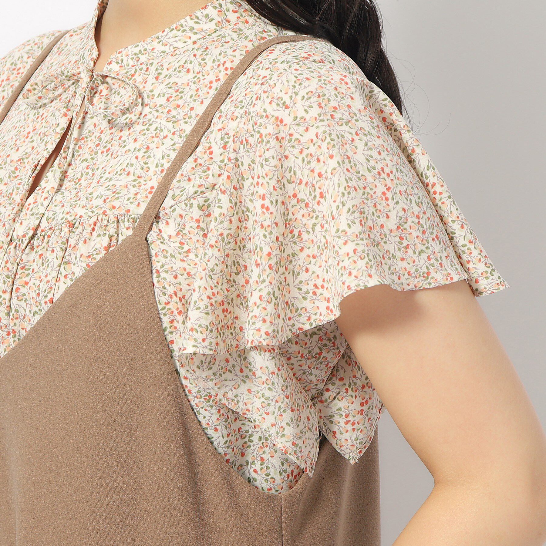 SHOO･LA･RUE「ぱっと着るだけで決まる 裏がさらさらカットジョーゼットサロペット」|オールインワン|