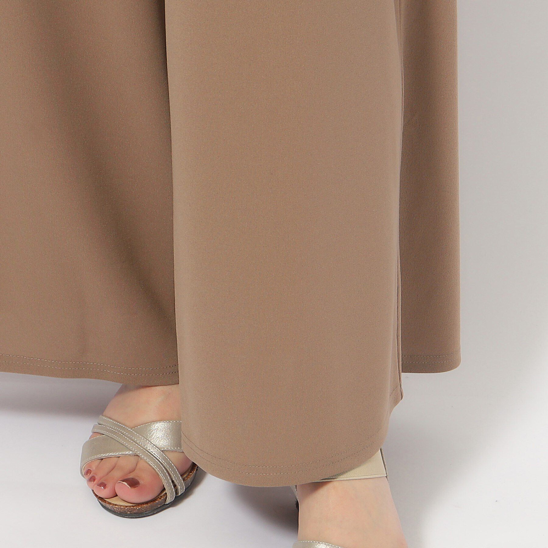 SHOO･LA･RUE「ぱっと着るだけで決まる 裏がさらさらカットジョーゼットサロペット」|オールインワン|