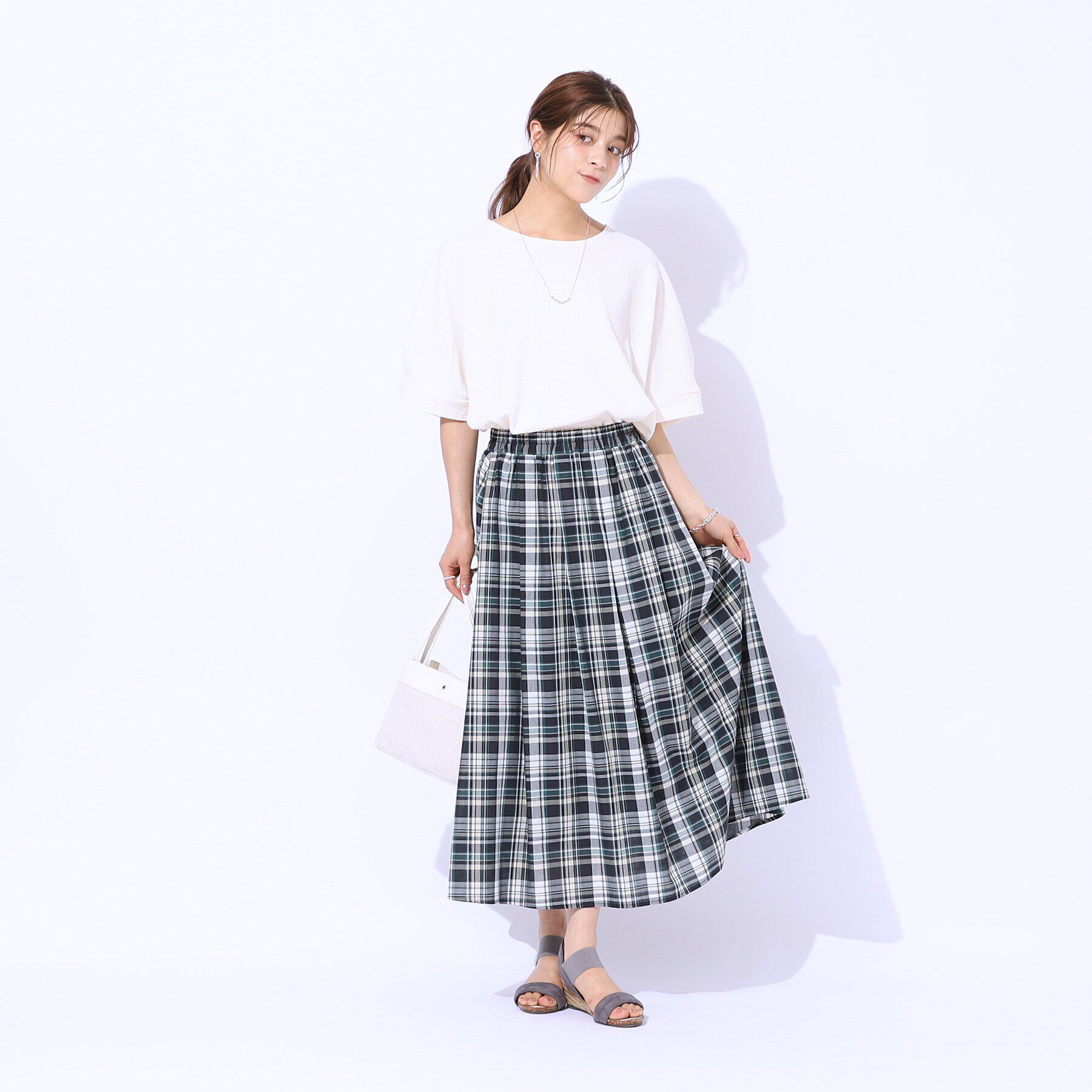 SHOO･LA･RUE「【涼やかリラクシー】アウトで決まる 5分袖ドルマントップス」|Tシャツ・カットソー|