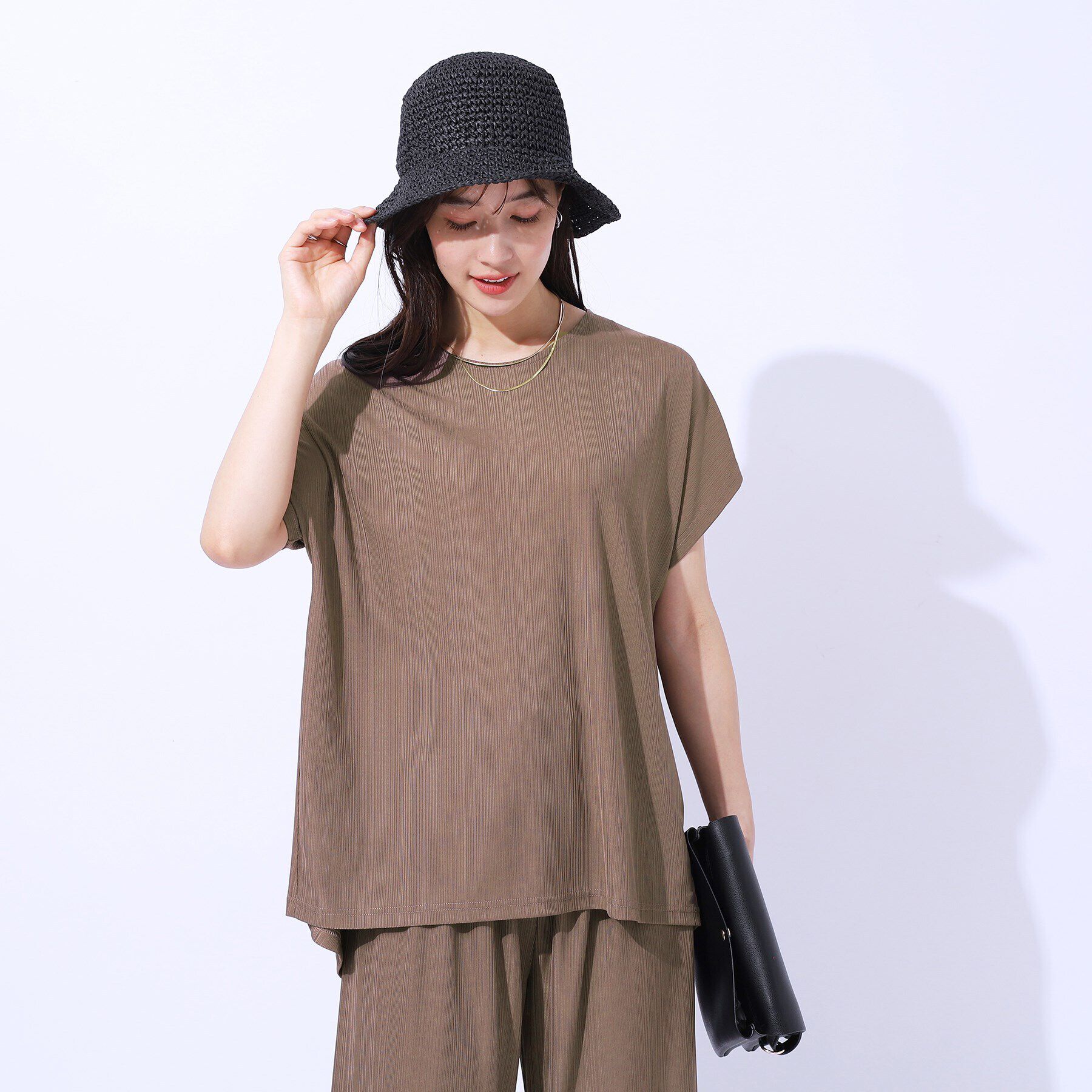 SHOO･LA･RUE「【セットアップ可】フレンチスリーブTシャツ」|Tシャツ・カットソー|