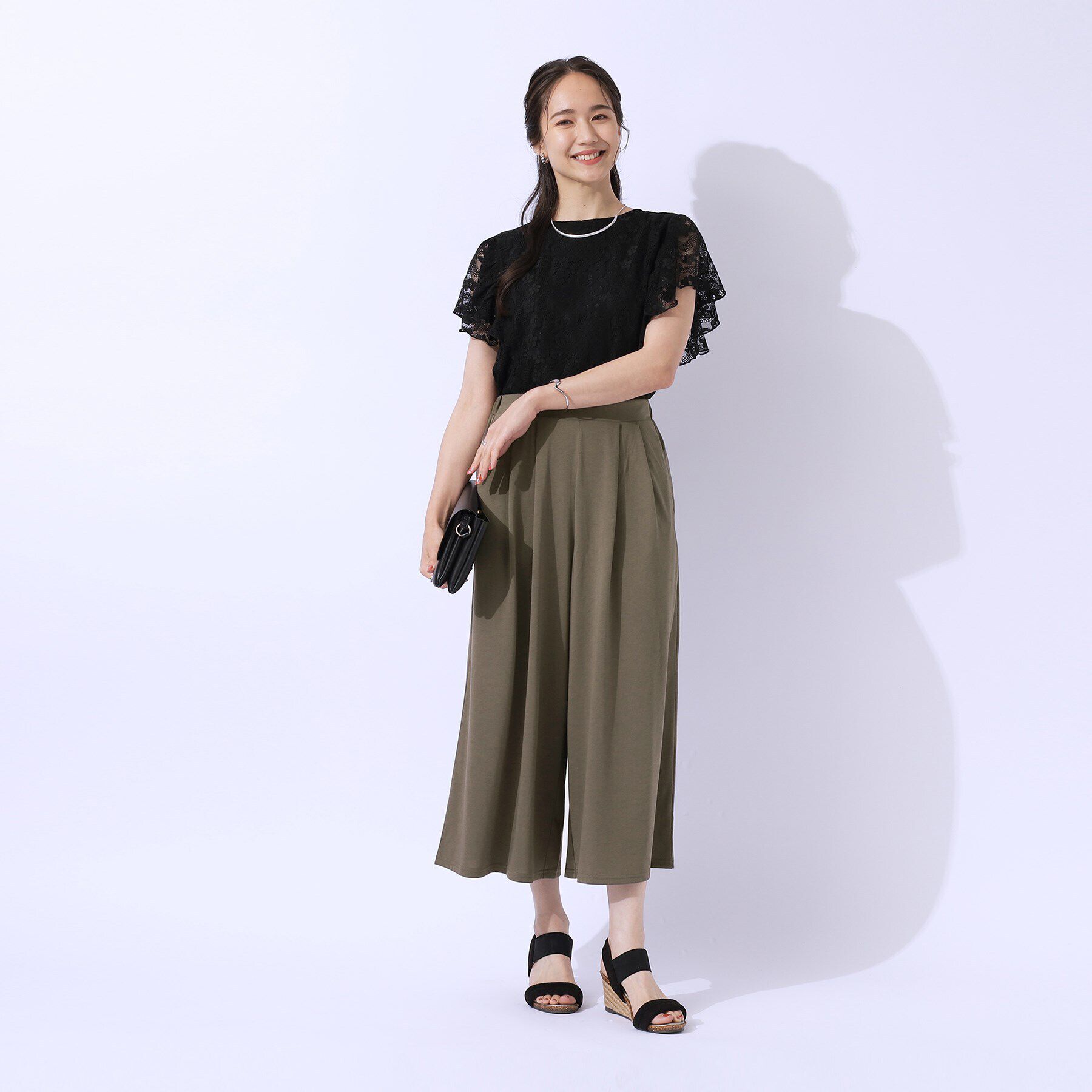 SHOO･LA･RUE「【洗える/セットアップ可】休日のリラックスコーデに やわらかワイドパンツ」|その他|