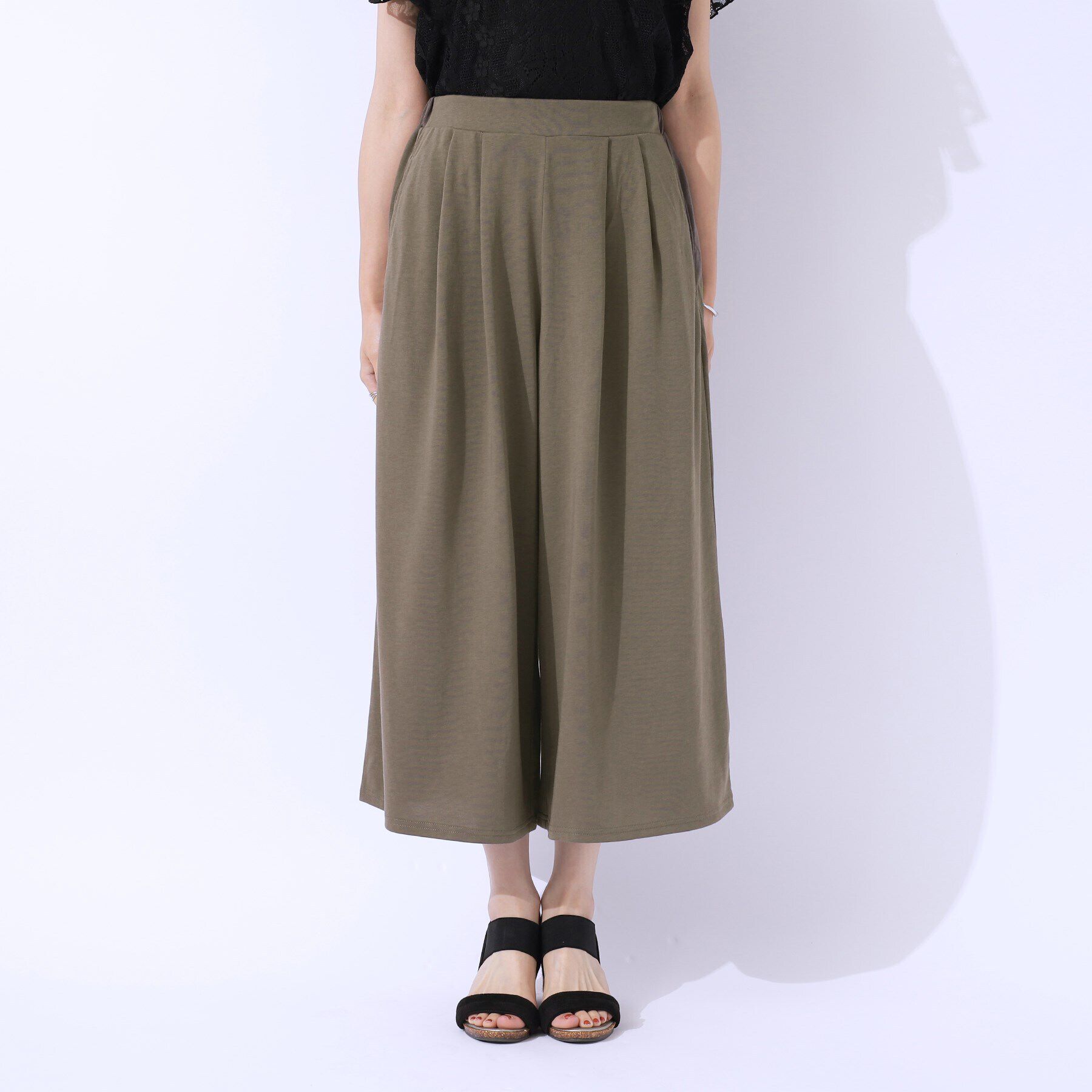 SHOO･LA･RUE「【洗える/セットアップ可】休日のリラックスコーデに やわらかワイドパンツ」|その他|