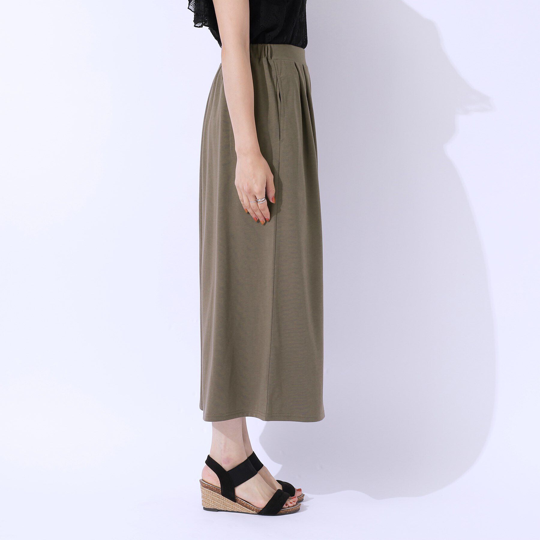 SHOO･LA･RUE「【洗える/セットアップ可】休日のリラックスコーデに やわらかワイドパンツ」|その他|