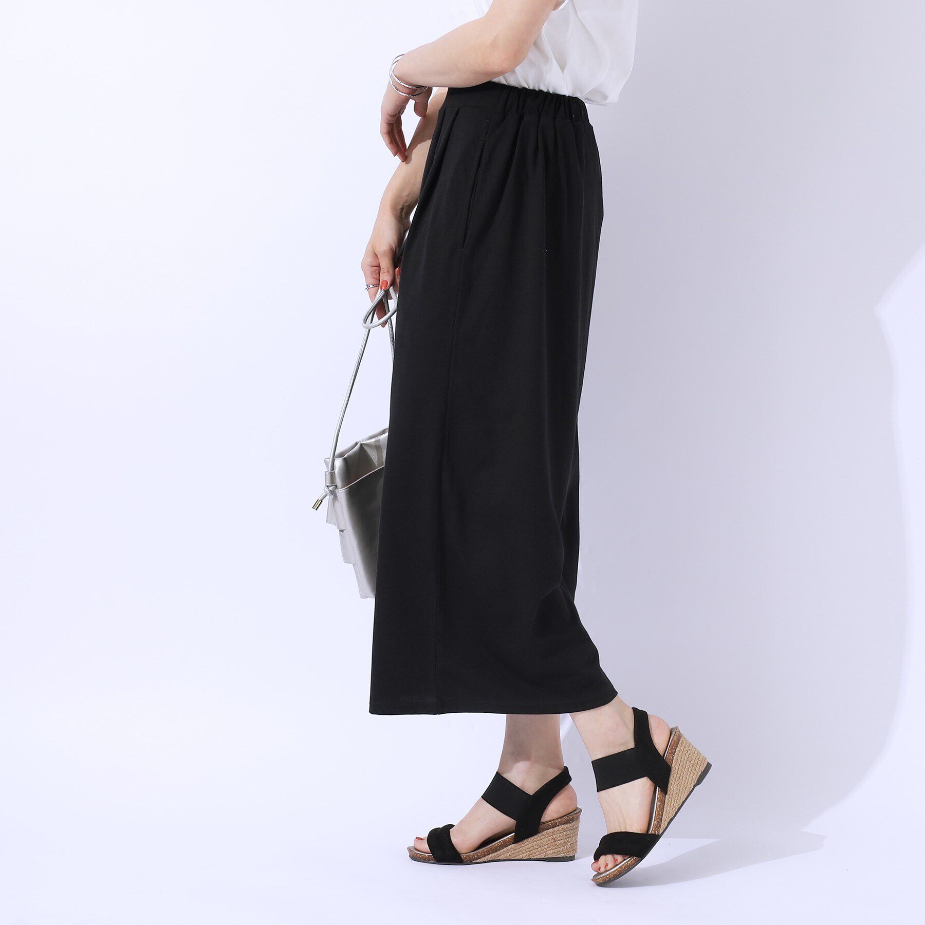 SHOO･LA･RUE「【洗える/セットアップ可】休日のリラックスコーデに やわらかワイドパンツ」|その他|