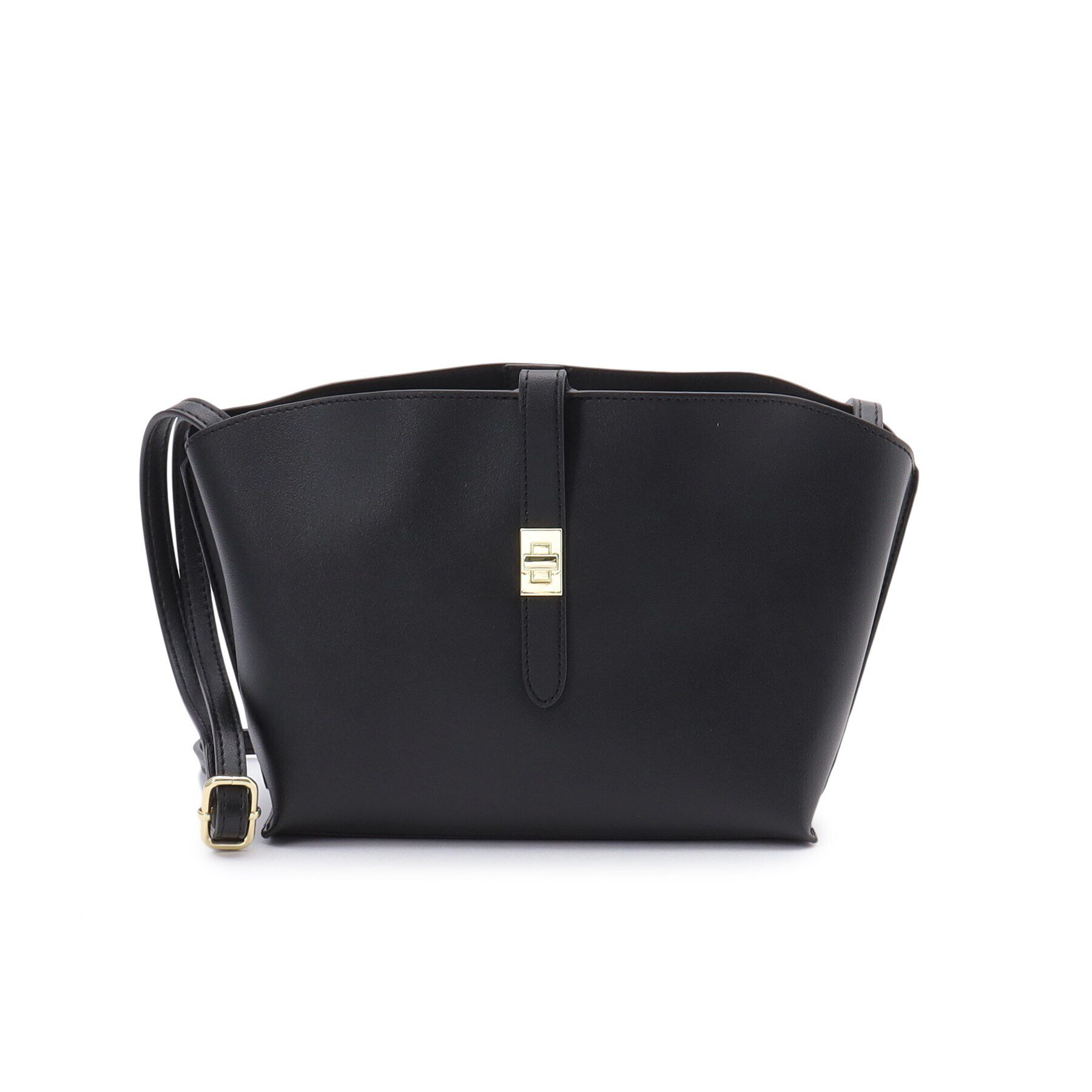 SHOO･LA･RUE「オンにもオフにも 飾り金具ショルダーバッグ」|ショルダー・メッセンジャー|ブラック(019)