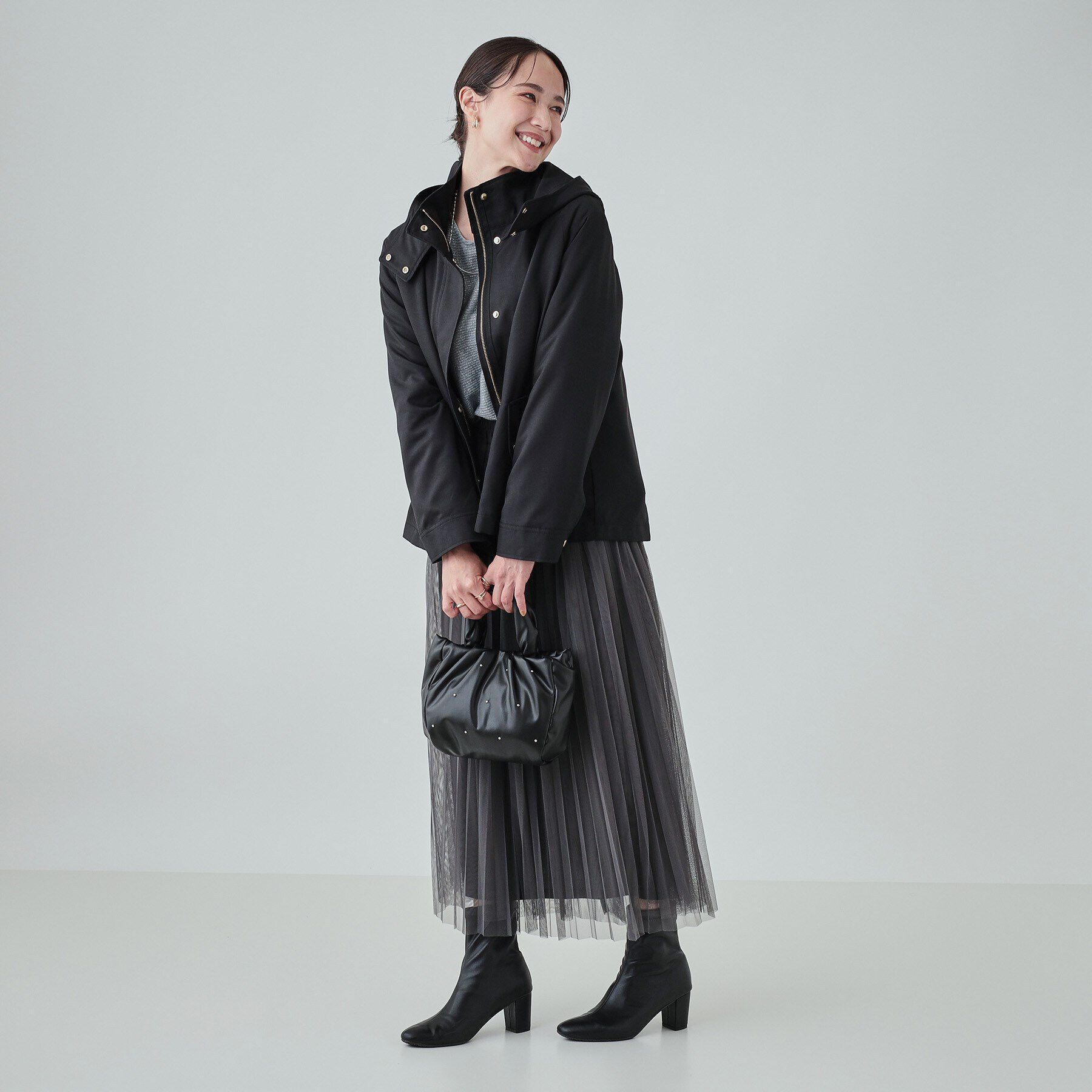 SHOO･LA･RUE「【2WAY】むぎゅっとしたフォルムがたまらまい ひねりハンドルスタッズミニトート」|トートバッグ|