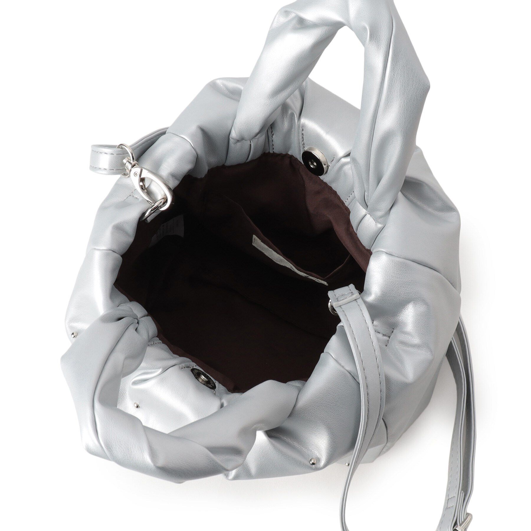 SHOO･LA･RUE「【2WAY】むぎゅっとしたフォルムがたまらまい ひねりハンドルスタッズミニトート」|トートバッグ|