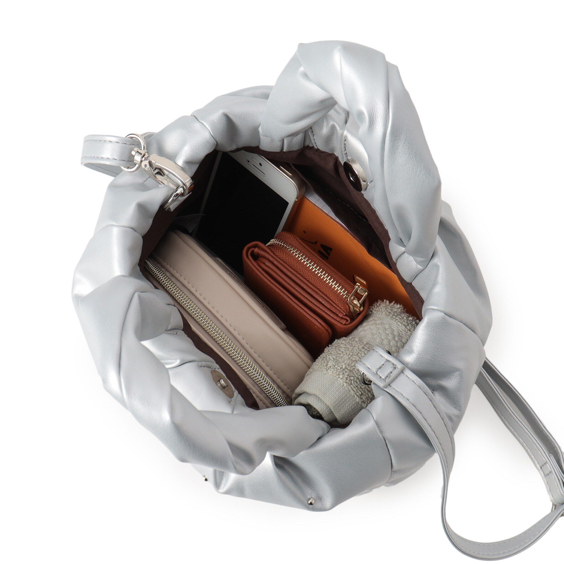 SHOO･LA･RUE「【2WAY】むぎゅっとしたフォルムがたまらまい ひねりハンドルスタッズミニトート」|トートバッグ|