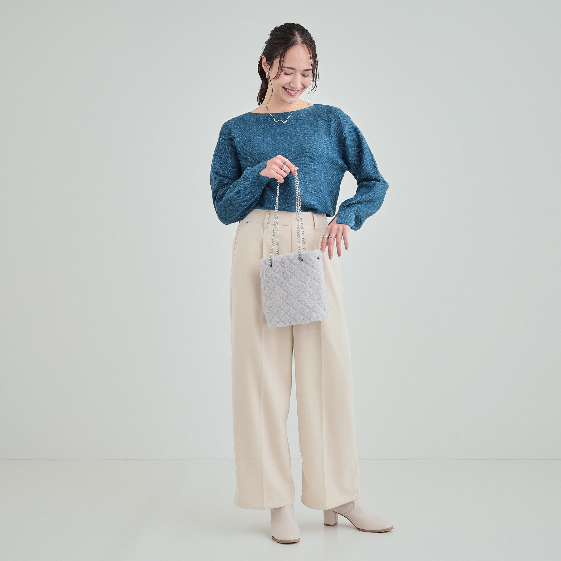 SHOO･LA･RUE「フェイクファーキルトショルダー」|ショルダー・メッセンジャー|