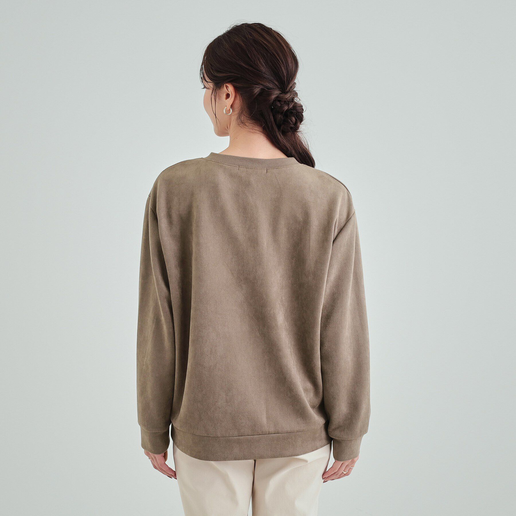 SHOO･LA･RUE「【S-LL】ゆったりと軽やかに やわらかスエード調カーディガン」|カーディガン|