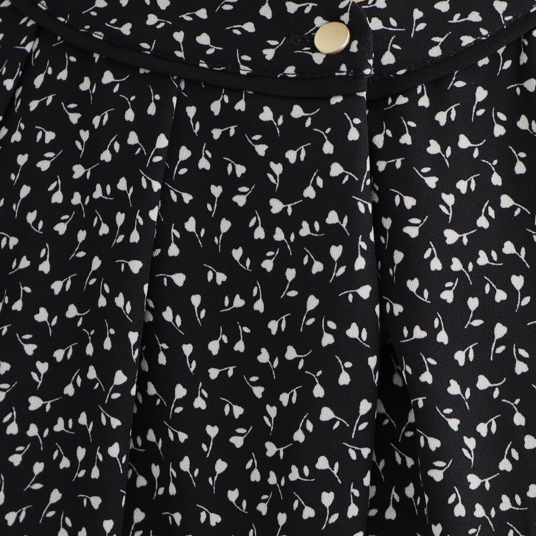 SHOO･LA･RUE「あったか裏地 配色バンドカラーブラウス【SHOO WARM】」|シャツ・ブラウス|