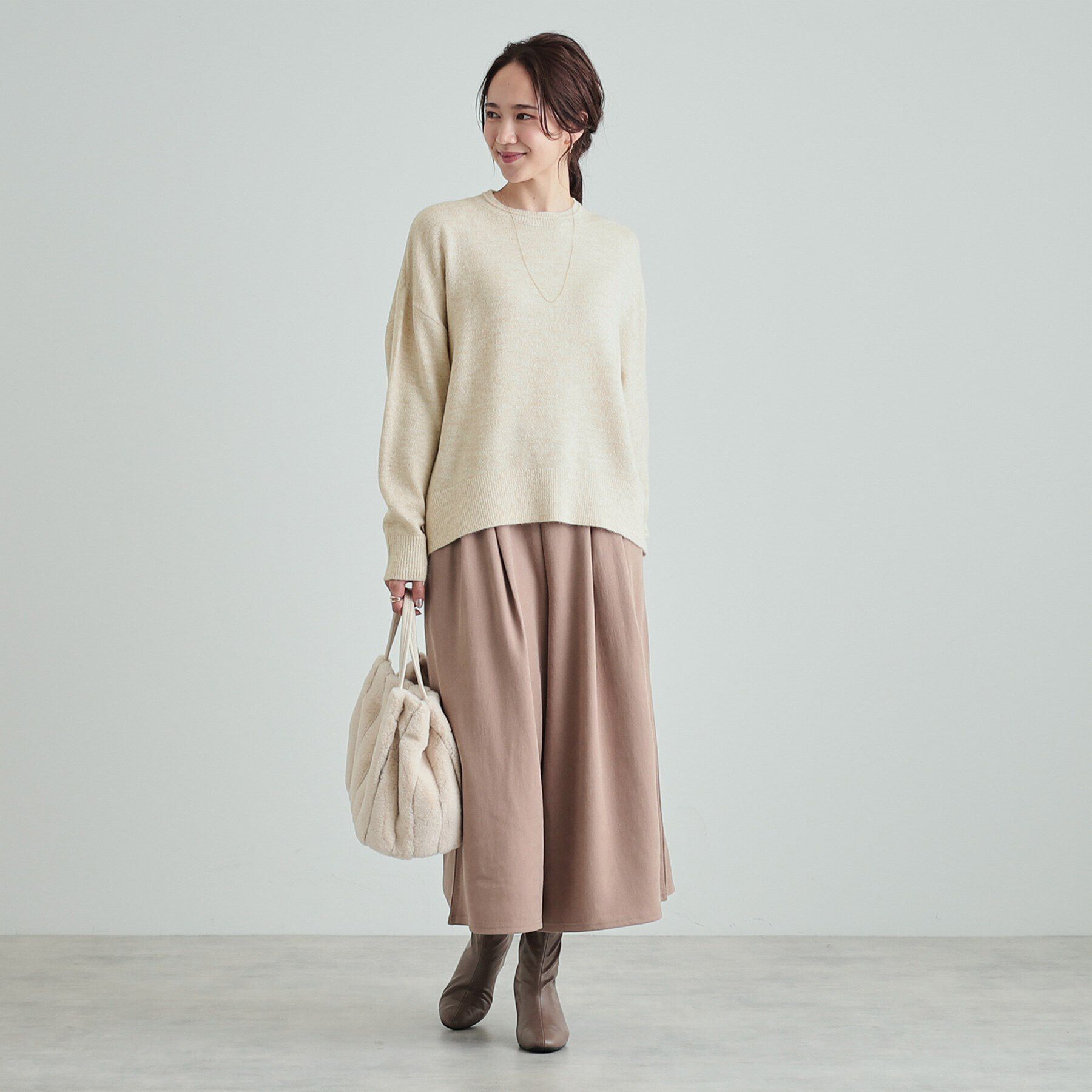 SHOO･LA･RUE「【S-LL】さりげないラメで大人上品に クルーネックニット」|ニット・セーター|