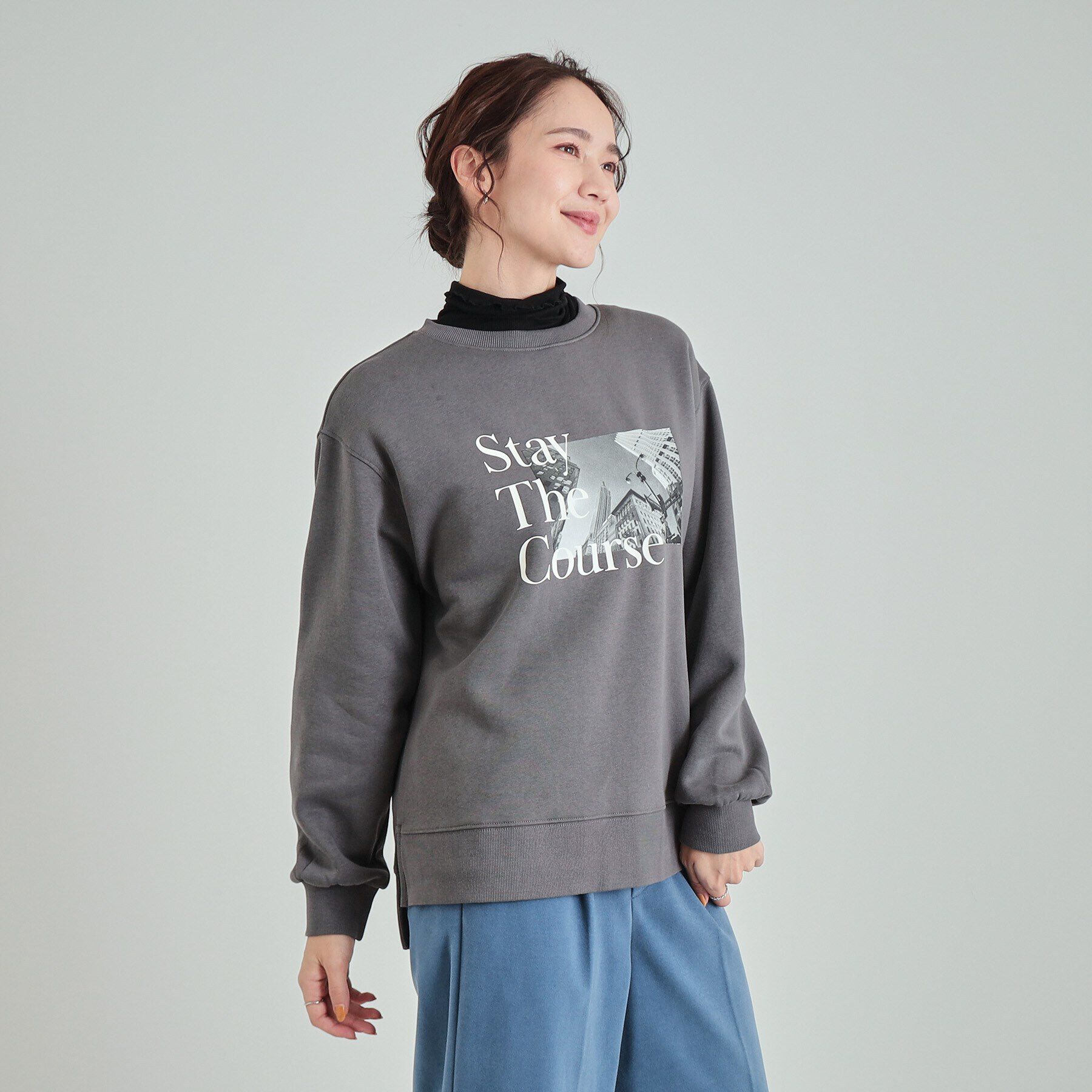 SHOO･LA･RUE「【洗える/S-LL】ふわふわあったか裏起毛 グラフィックスウェット【SHOO WARM】」|パーカー|