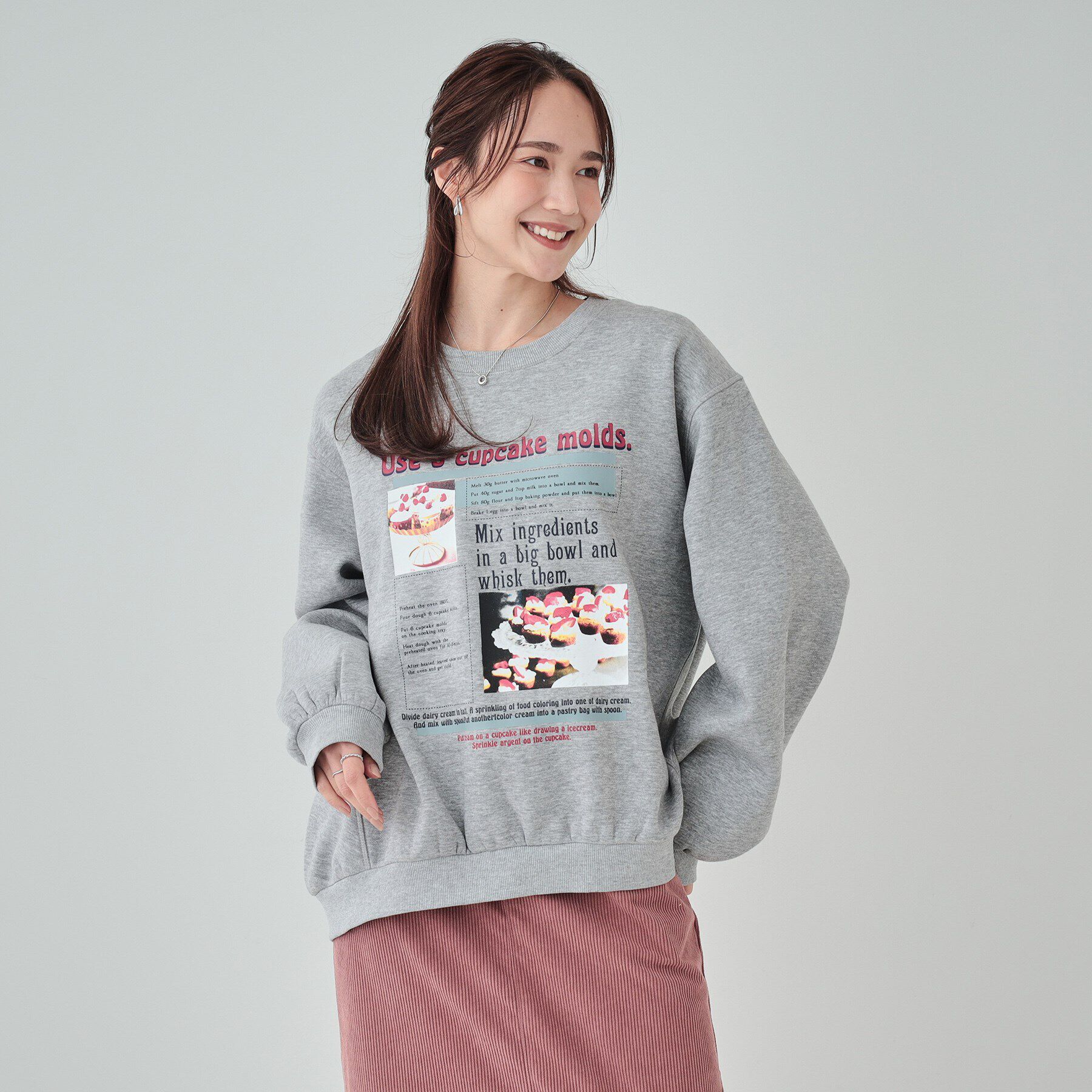 SHOO･LA･RUE「【あったか/S-LL】グラフィックアソート 裏起毛スウェット」|パーカー|