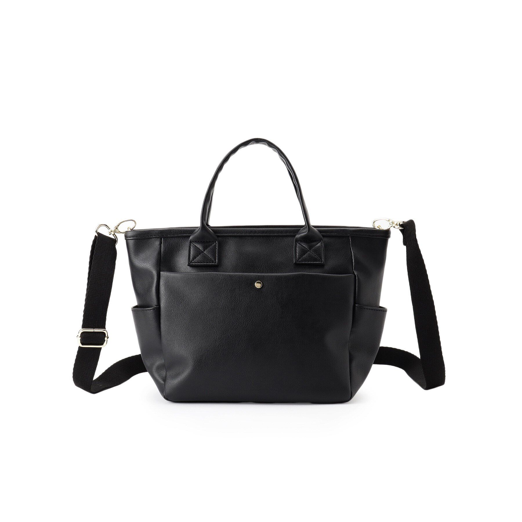 SHOO･LA･RUE「2WAYフロントポケットトートバッグ」|トートバッグ|ブラック(019)