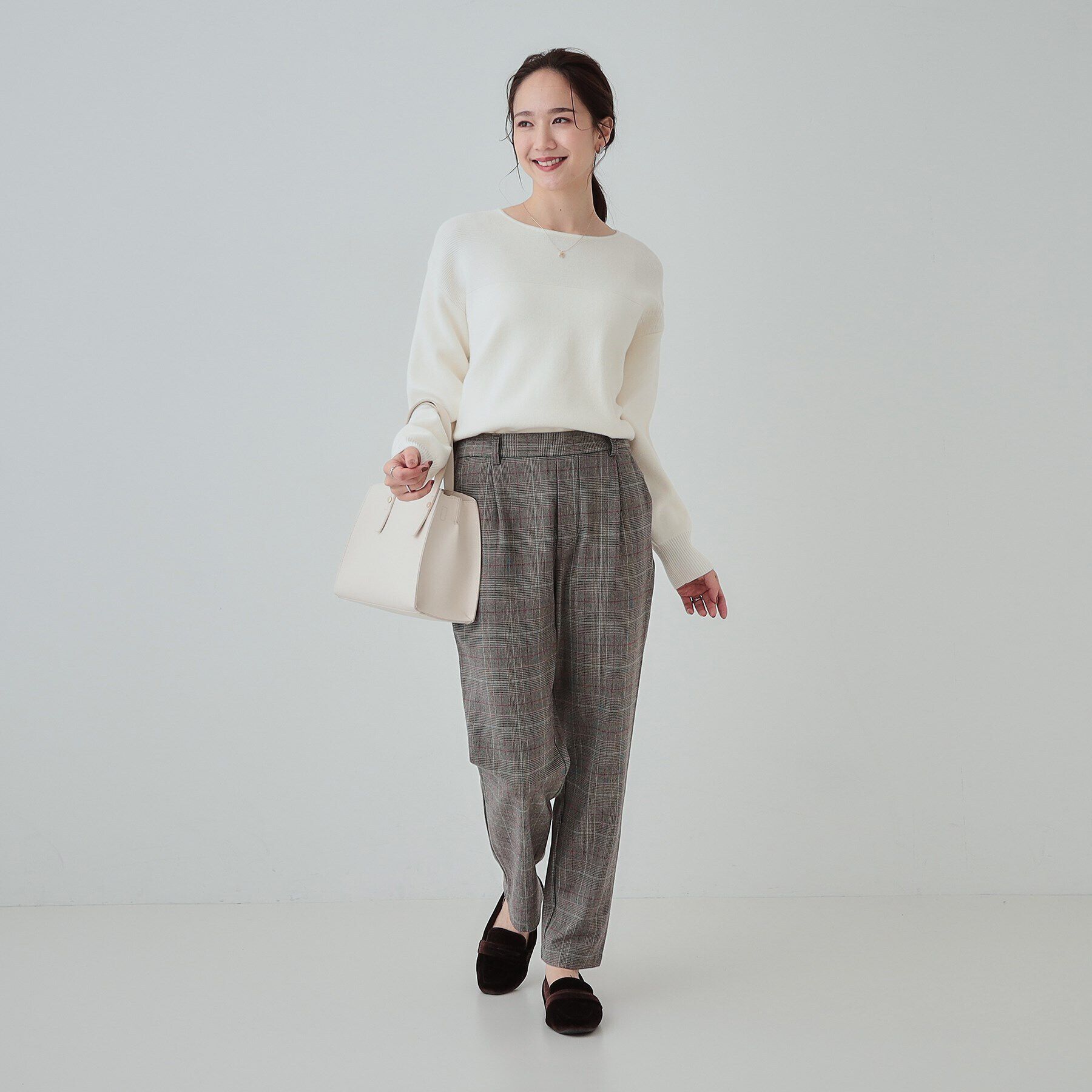 SHOO･LA･RUE「【洗える/S-LL】ふんわり柔らか ガーター切替ニット」|ニット・セーター|