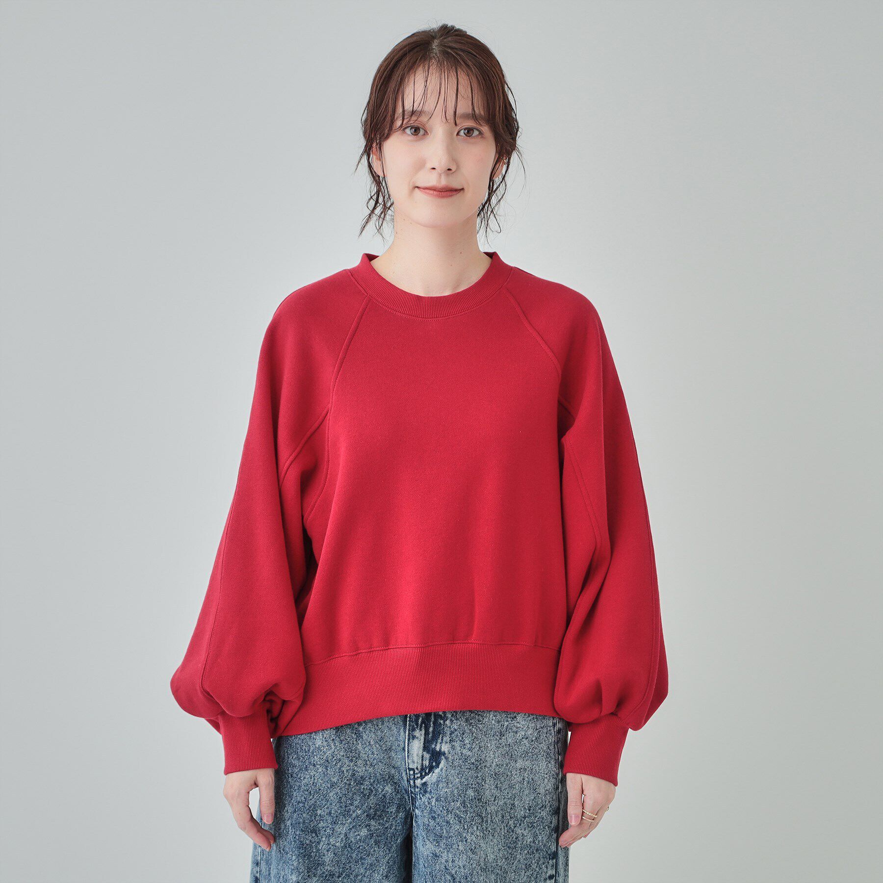 SHOO･LA･RUE「【あったか/S-LL】ラグラン裏起毛スウェット」|Tシャツ・カットソー|