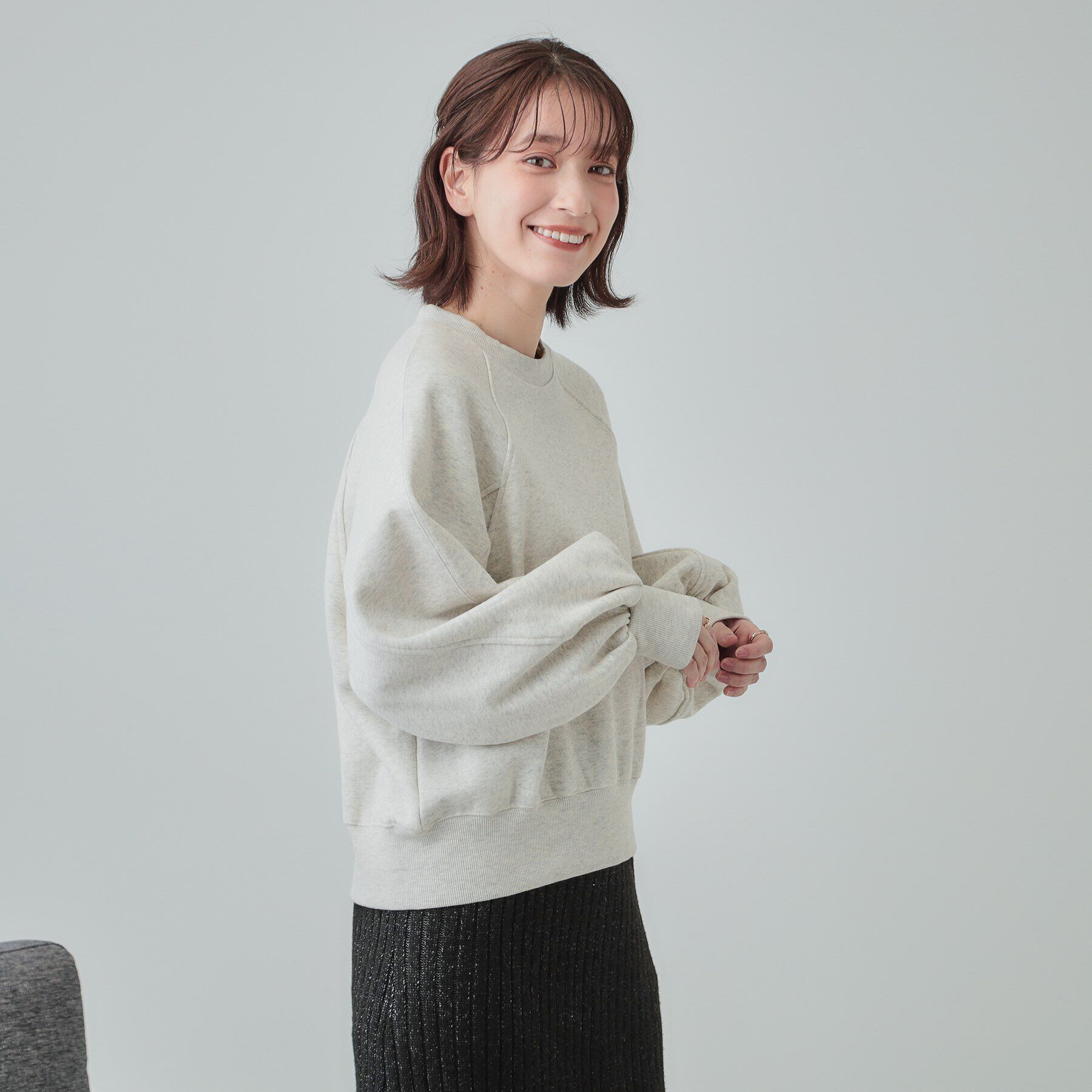 SHOO･LA･RUE「【あったか/S-LL】ラグラン裏起毛スウェット」|Tシャツ・カットソー|