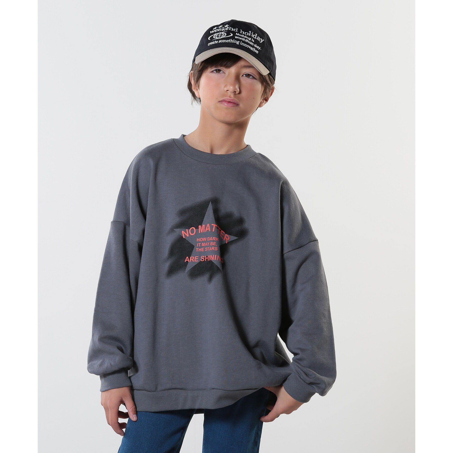 SHOO･LA･RUE「【130-150cm/洗える/兄妹リンク可】コーデの主役 アソートプリント オーバースウェット」|その他|