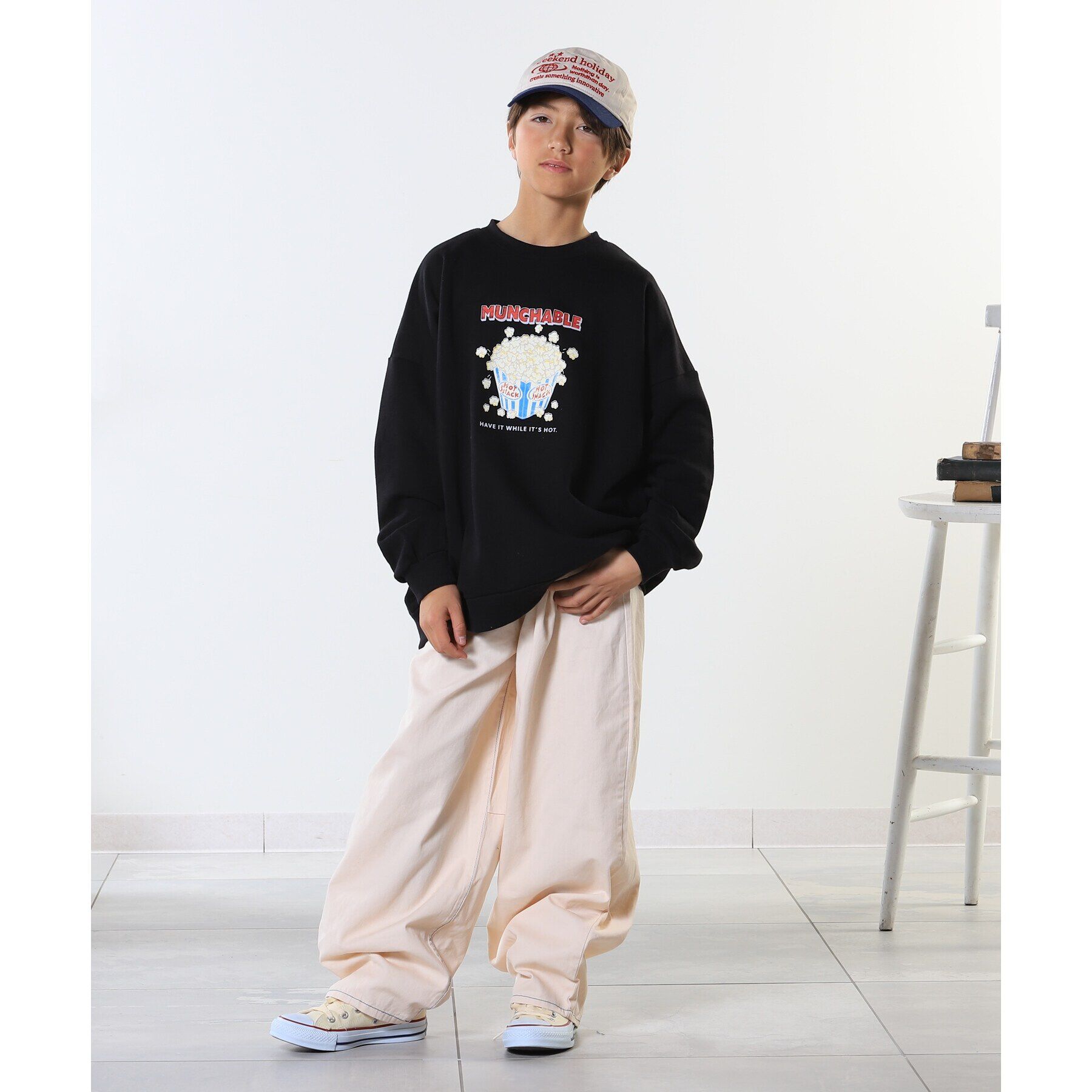 SHOO･LA･RUE「【130-150cm/洗える/兄妹リンク可】コーデの主役 アソートプリント オーバースウェット」|その他|