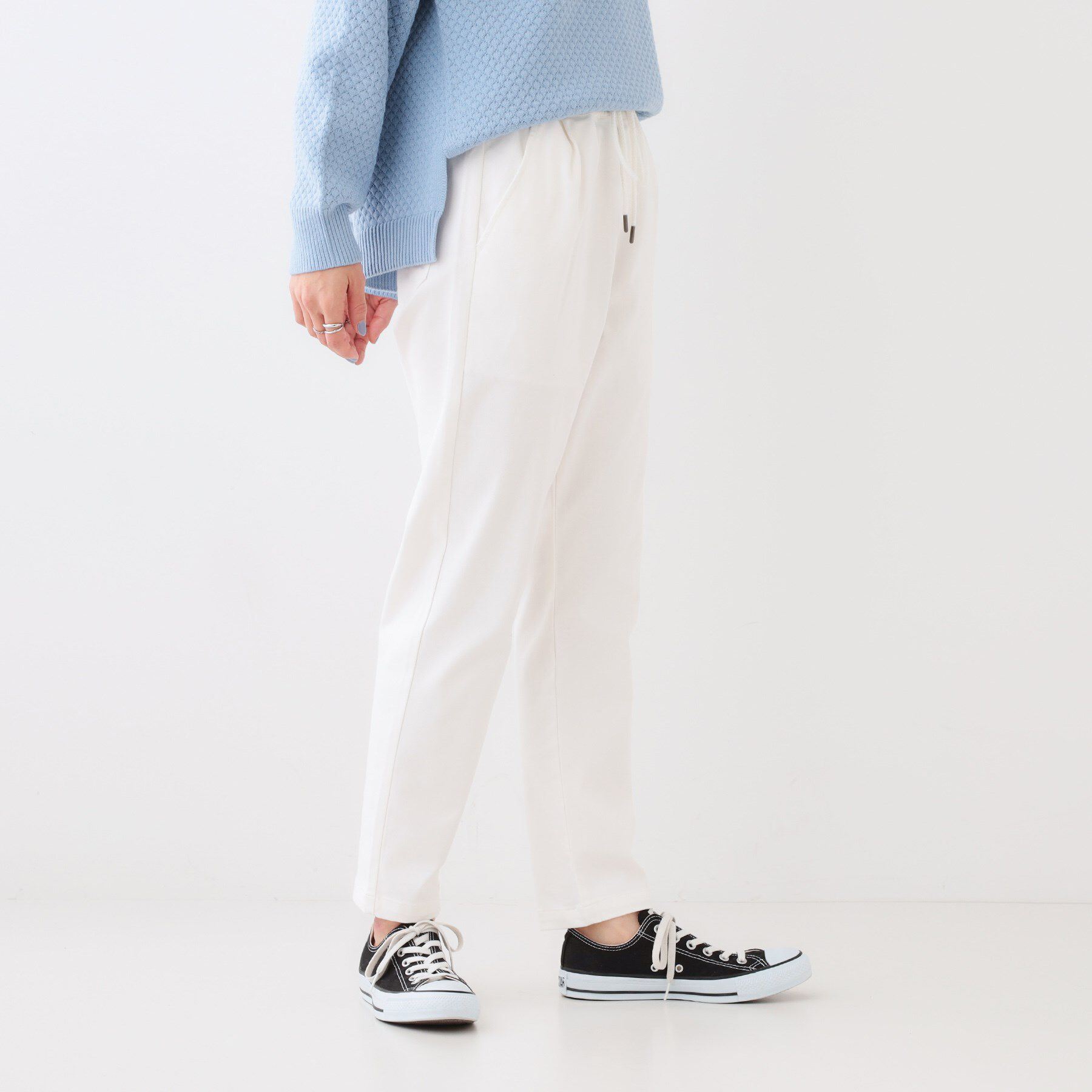 SHOO･LA･RUE「【洗える/SS-3L/美脚シルエット】アクティブ派のデニム イージーテーパードパンツ」|その他|