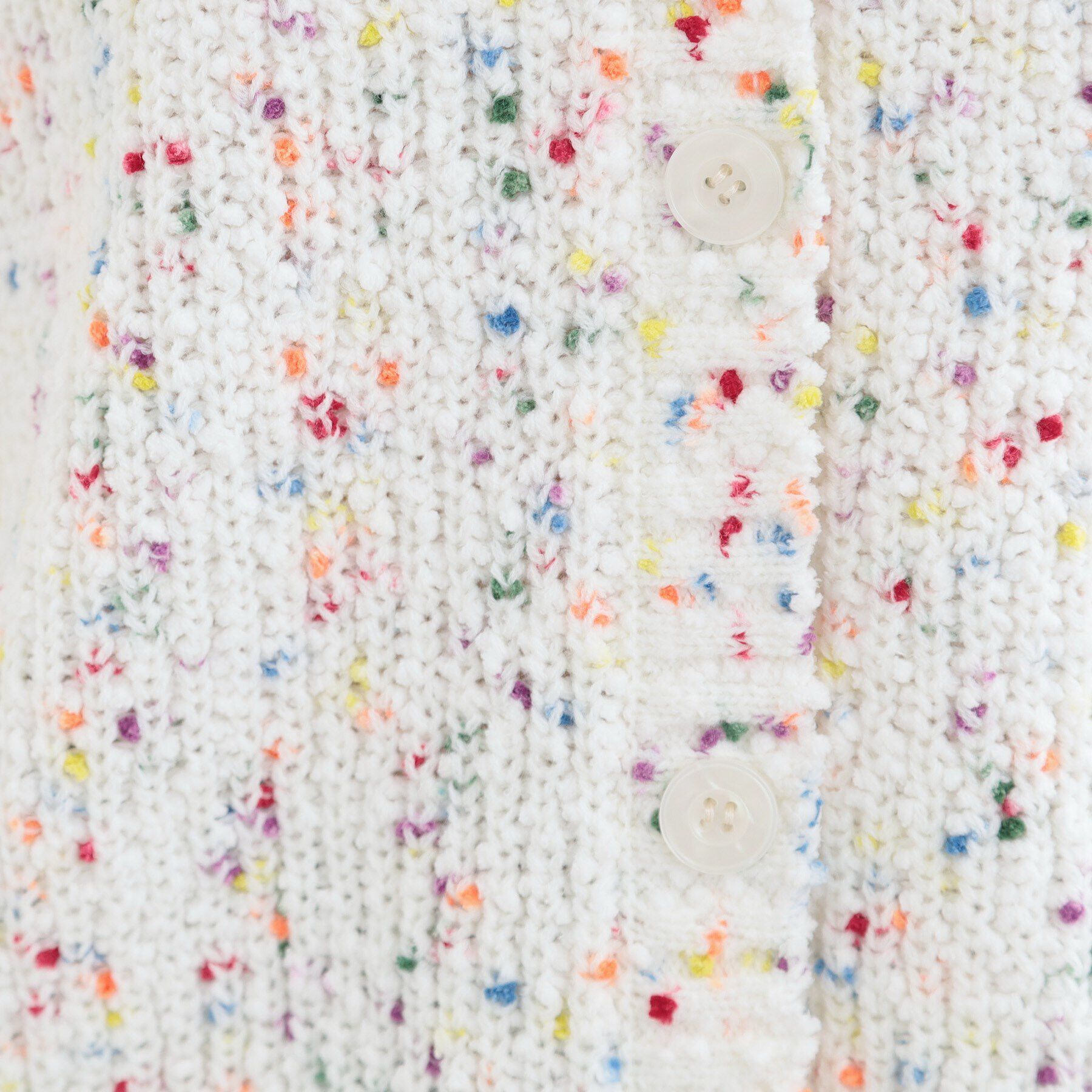 SHOO･LA･RUE「【前後2WAY/コンパクト丈】ぽこぽこ MIXニットカーディガン」|カーディガン|