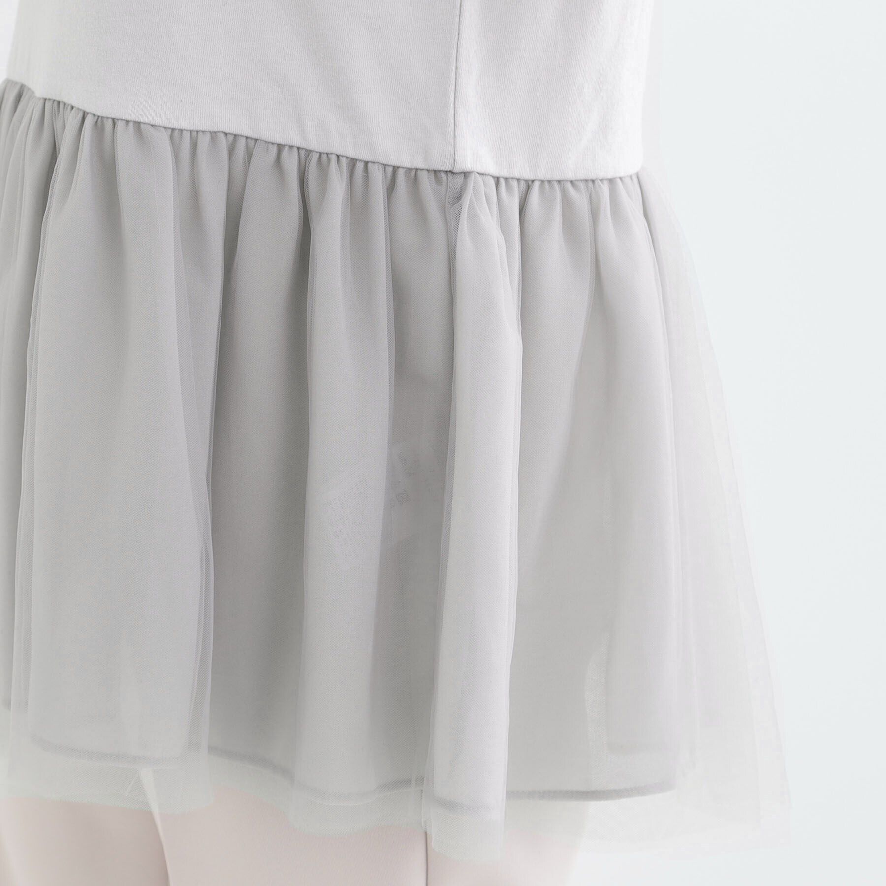 SHOO･LA･RUE「【S-LL/体型カバー】いつものコーデにプラスワン　裾チュールインナー」|Tシャツ・カットソー|