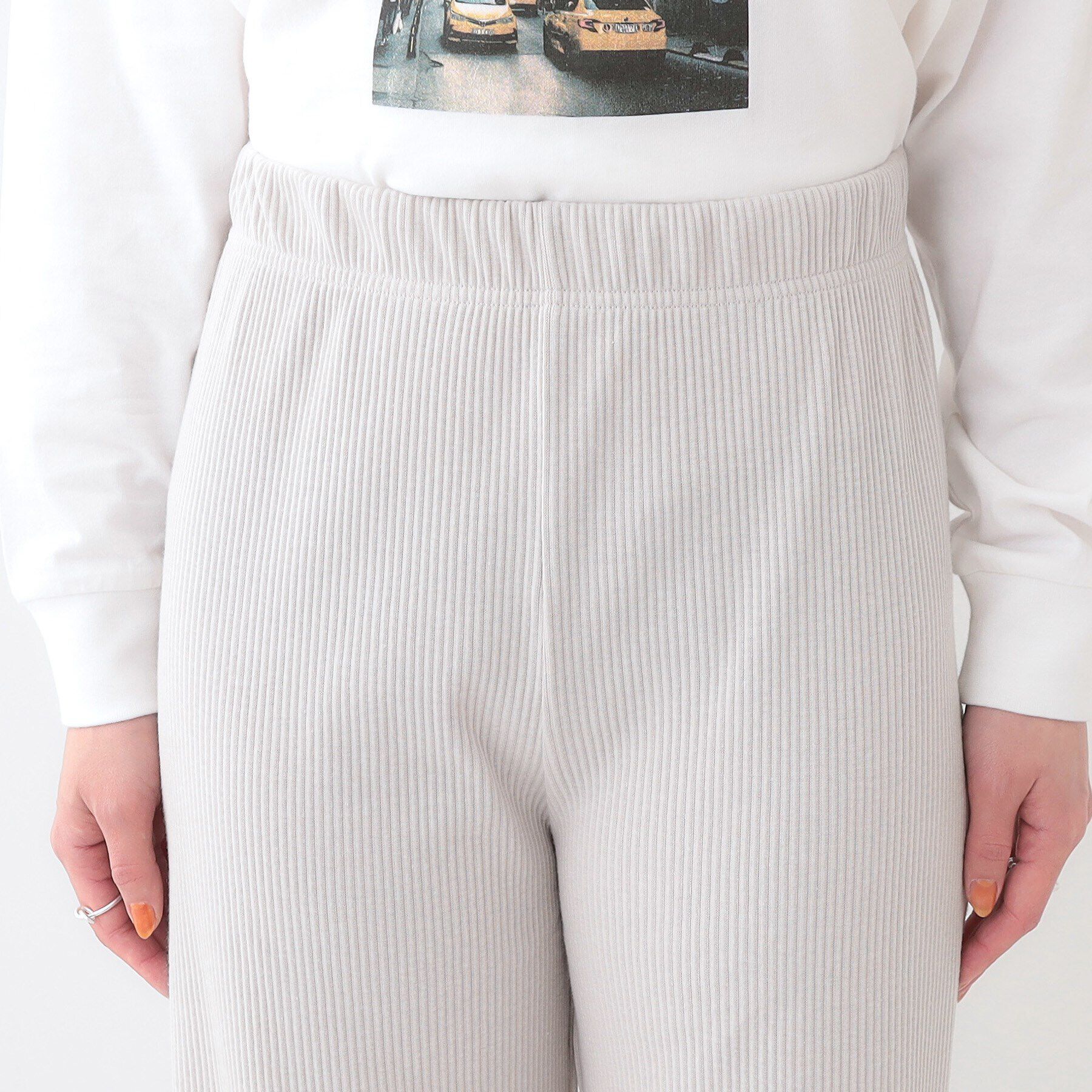 SHOO･LA･RUE「【洗える/S-LL】やわらか楽ちん カットリブパンツ」|その他|