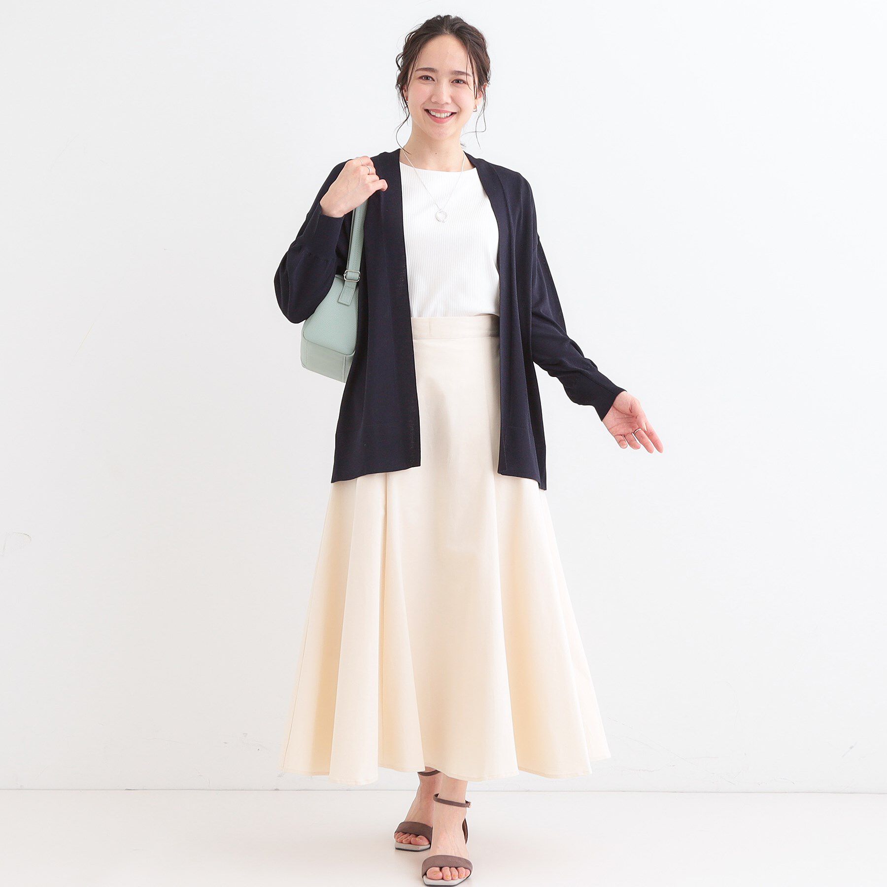 SHOO･LA･RUE「【洗える/ひんやり/UV】お尻が隠れるトッパーカーディガン」|カーディガン|