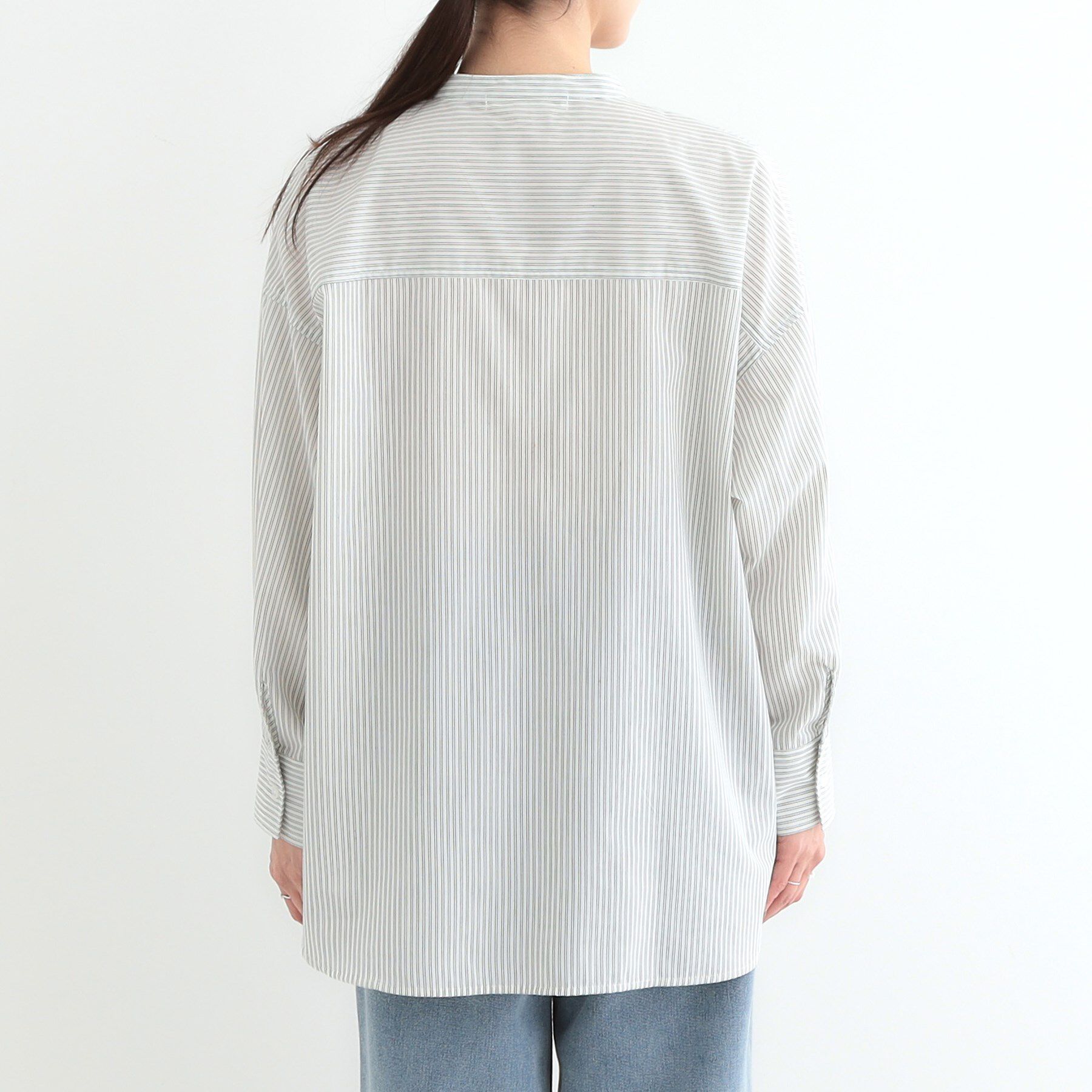 SHOO･LA･RUE「【3WAY】フリルサッシュ付きバンドカラーシャツ」|シャツ・ブラウス|