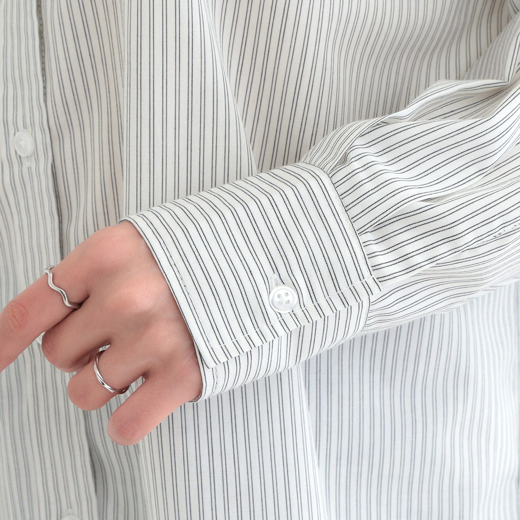 SHOO･LA･RUE「【3WAY】フリルサッシュ付きバンドカラーシャツ」|シャツ・ブラウス|