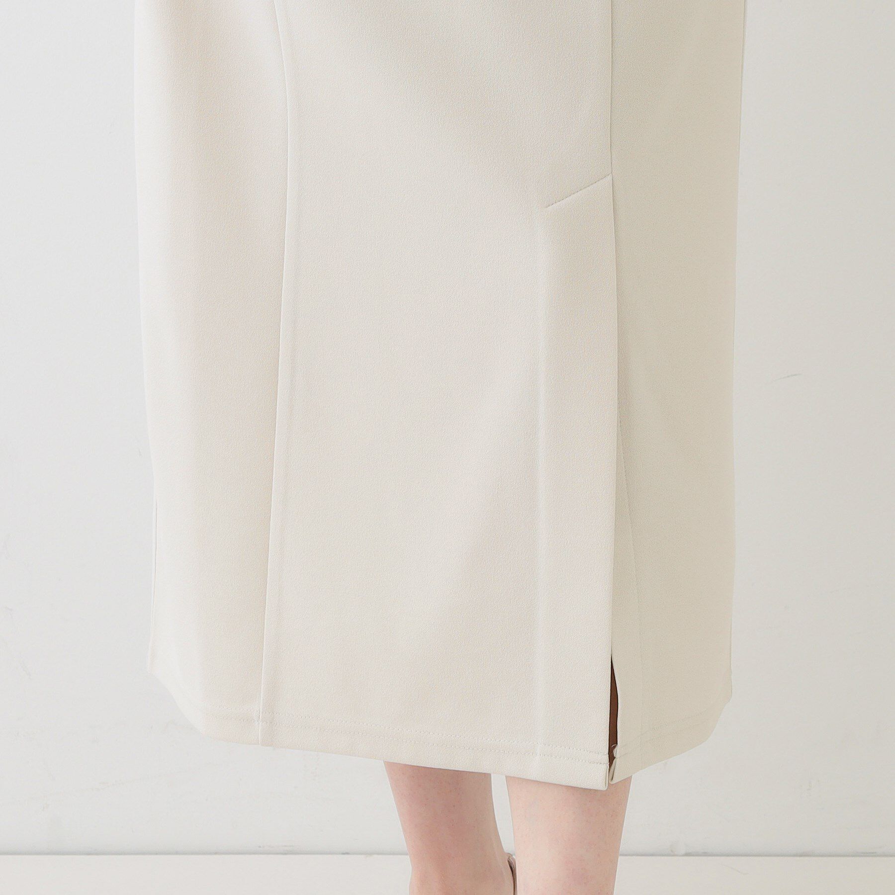 SHOO･LA･RUE「【洗える】洗濯後しわになりにくい カットジョーゼット ナロースカート」|スカート|