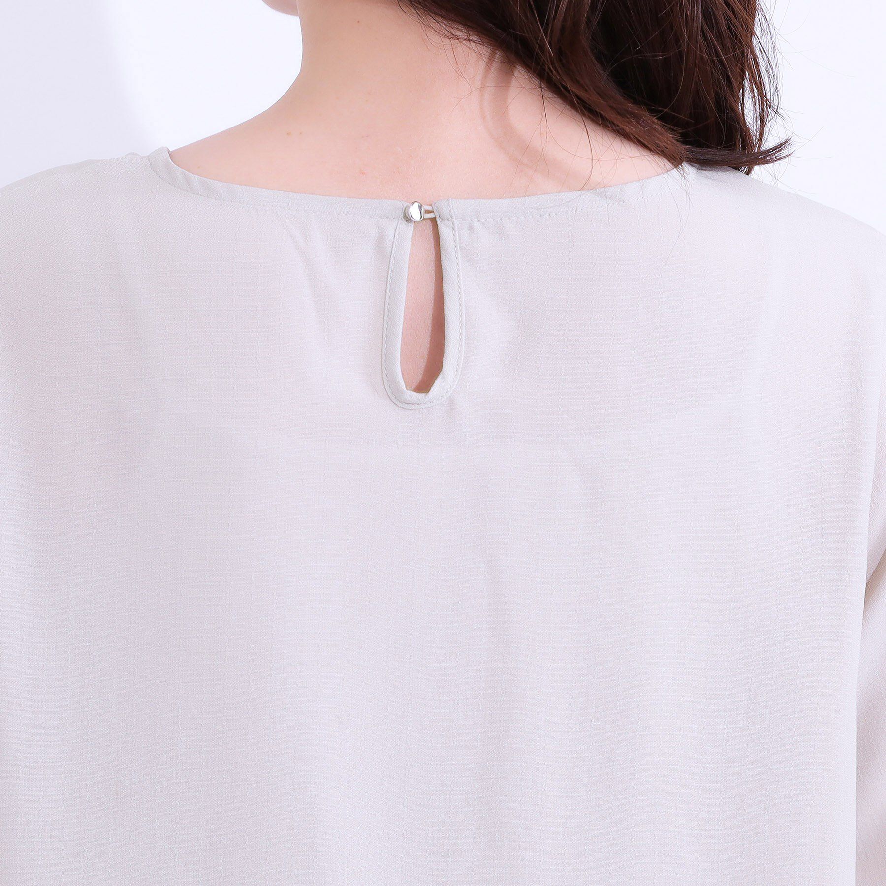 SHOO･LA･RUE「【高レビュー/セットアップ可】お袖シャーリング 麻調ブラウス」|シャツ・ブラウス|