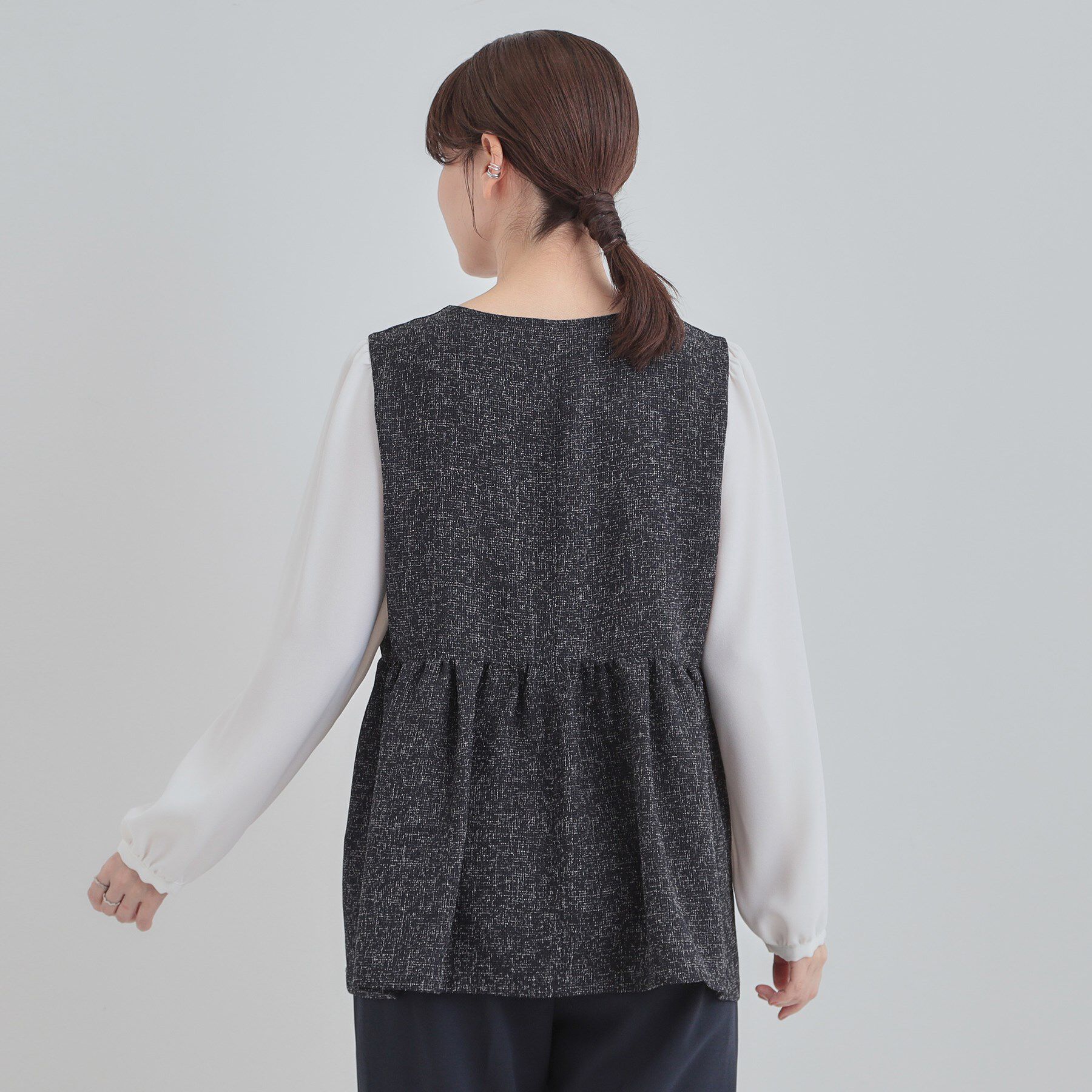 SHOO･LA･RUE「時短できちんと見えが叶う フェイクレイヤードブラウス」|シャツ・ブラウス|