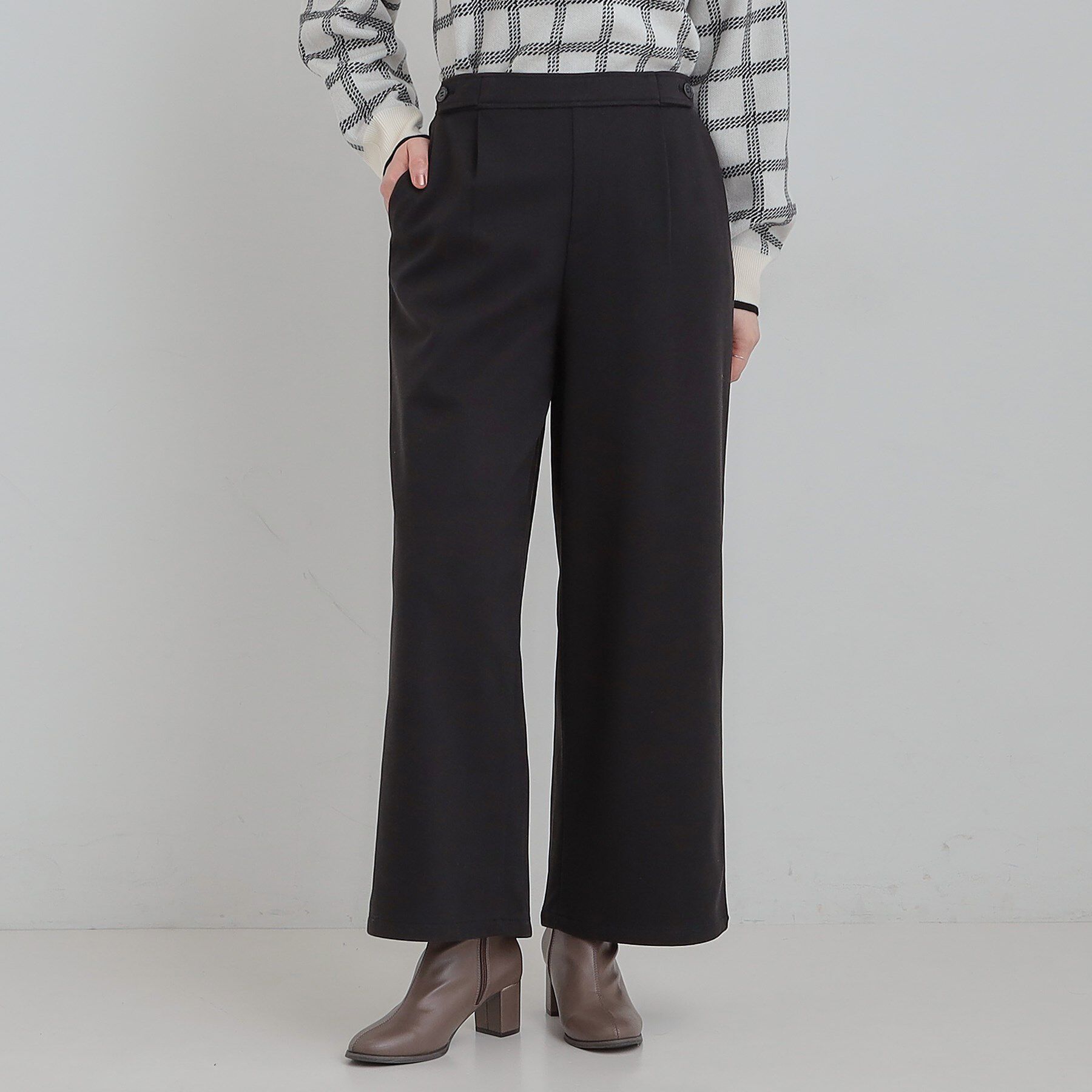 SHOO･LA･RUE「【洗濯機可/S-LL】あったか起毛ワイドパンツ」|その他|