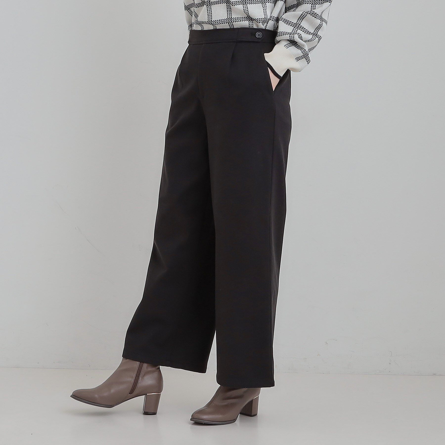 SHOO･LA･RUE「【洗濯機可/S-LL】あったか起毛ワイドパンツ」|その他|