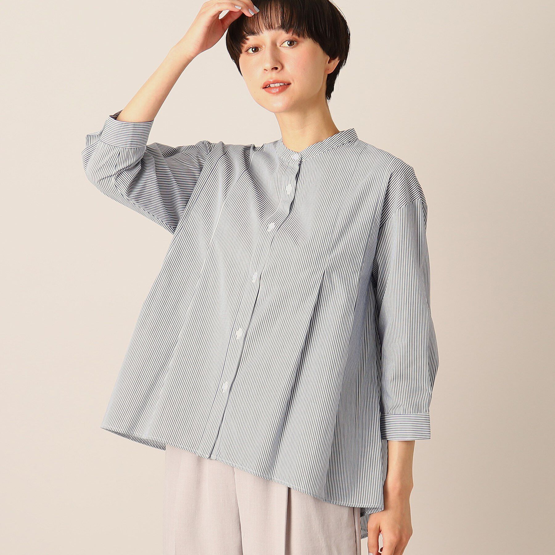 Dessin「【洗える】テントラインブラウス（XS～L）」|シャツ・ブラウス|アイボリー(304)