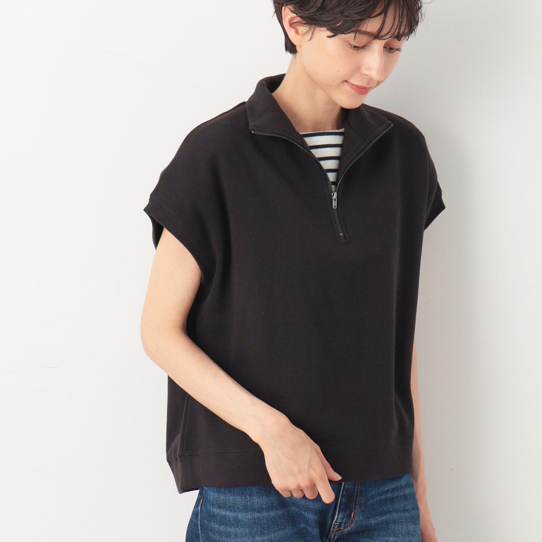 Dessin「【洗える】ハーフジップカットソー」|Tシャツ・カットソー|