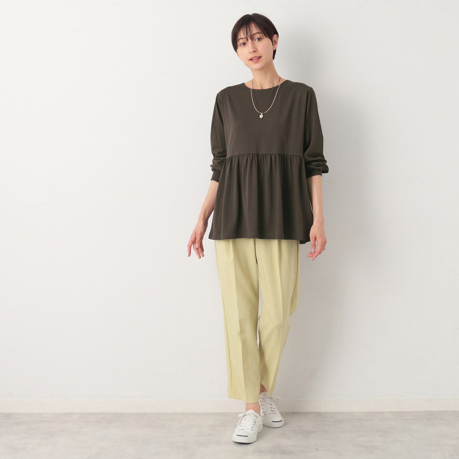 Dessin「【洗える】ペプラム切替カットソー」|チュニック|