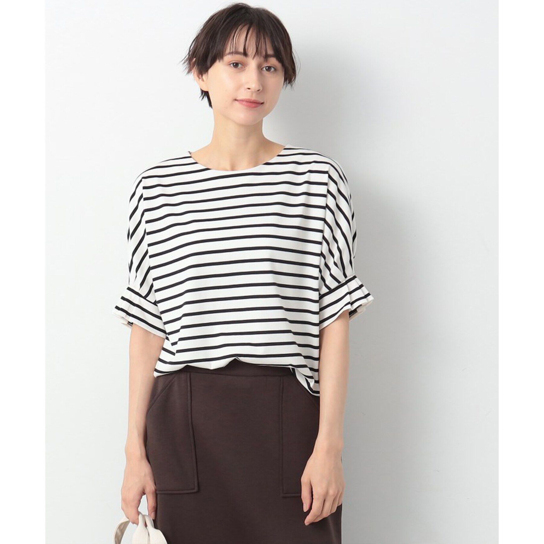 Dessin「【秋色登場・洗える】袖口タックカットソー（XS～L）」|Tシャツ・カットソー|