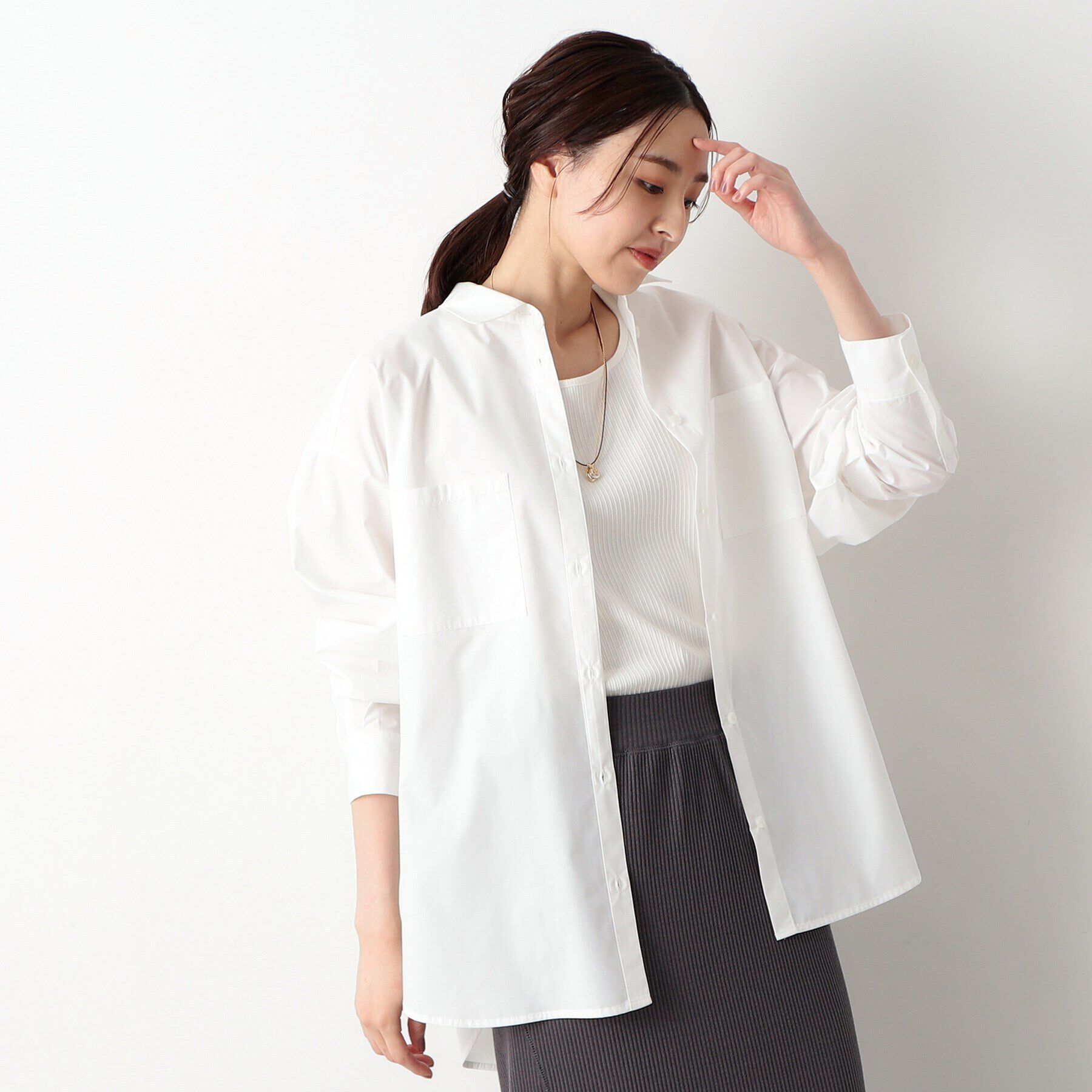 Dessin「【洗える】オーバーシャツ」|シャツ・ブラウス|