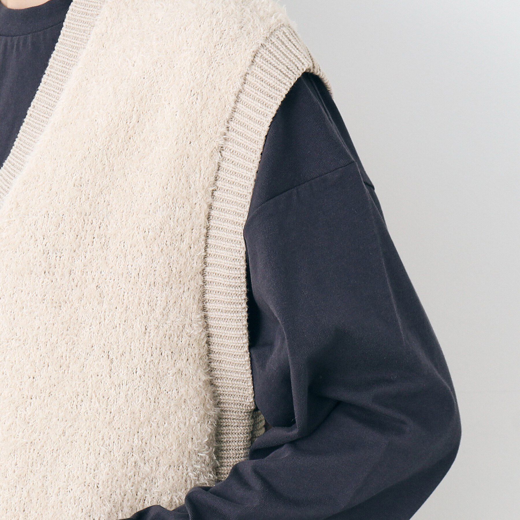 Dessin「【洗える】フロント釦シャギージレ」|ベスト・ジレ|