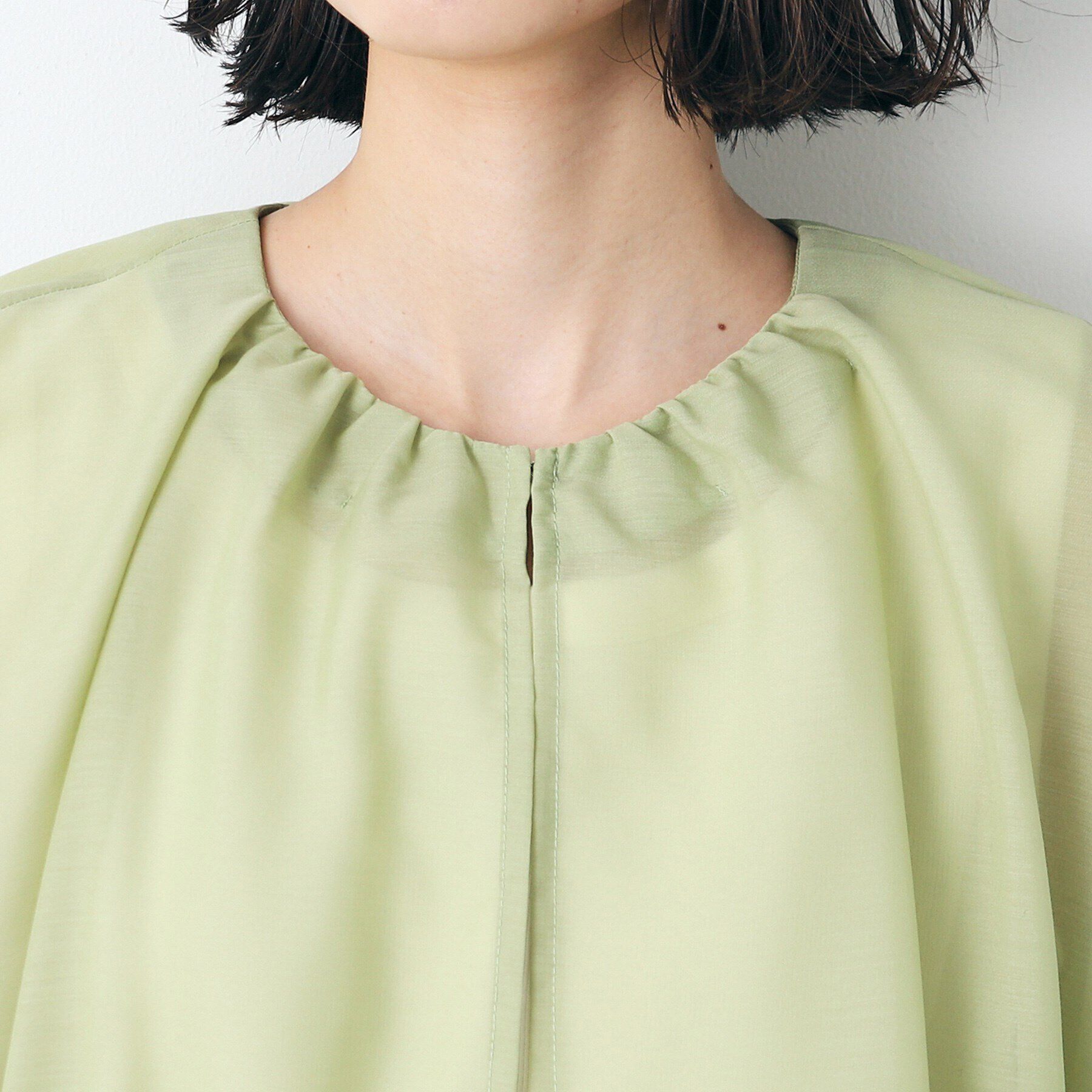 Dessin「【洗える】バルーンスリーブファブリックカーデ」|カーディガン|