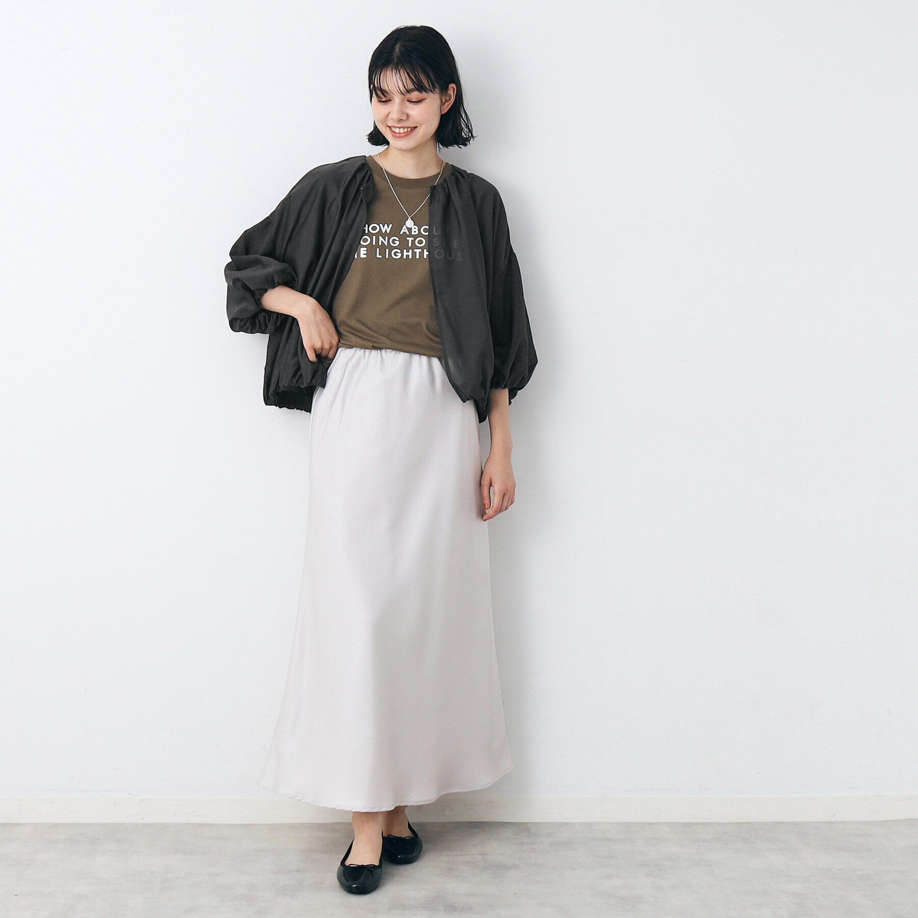 Dessin「【洗える】バルーンスリーブファブリックカーデ」|カーディガン|