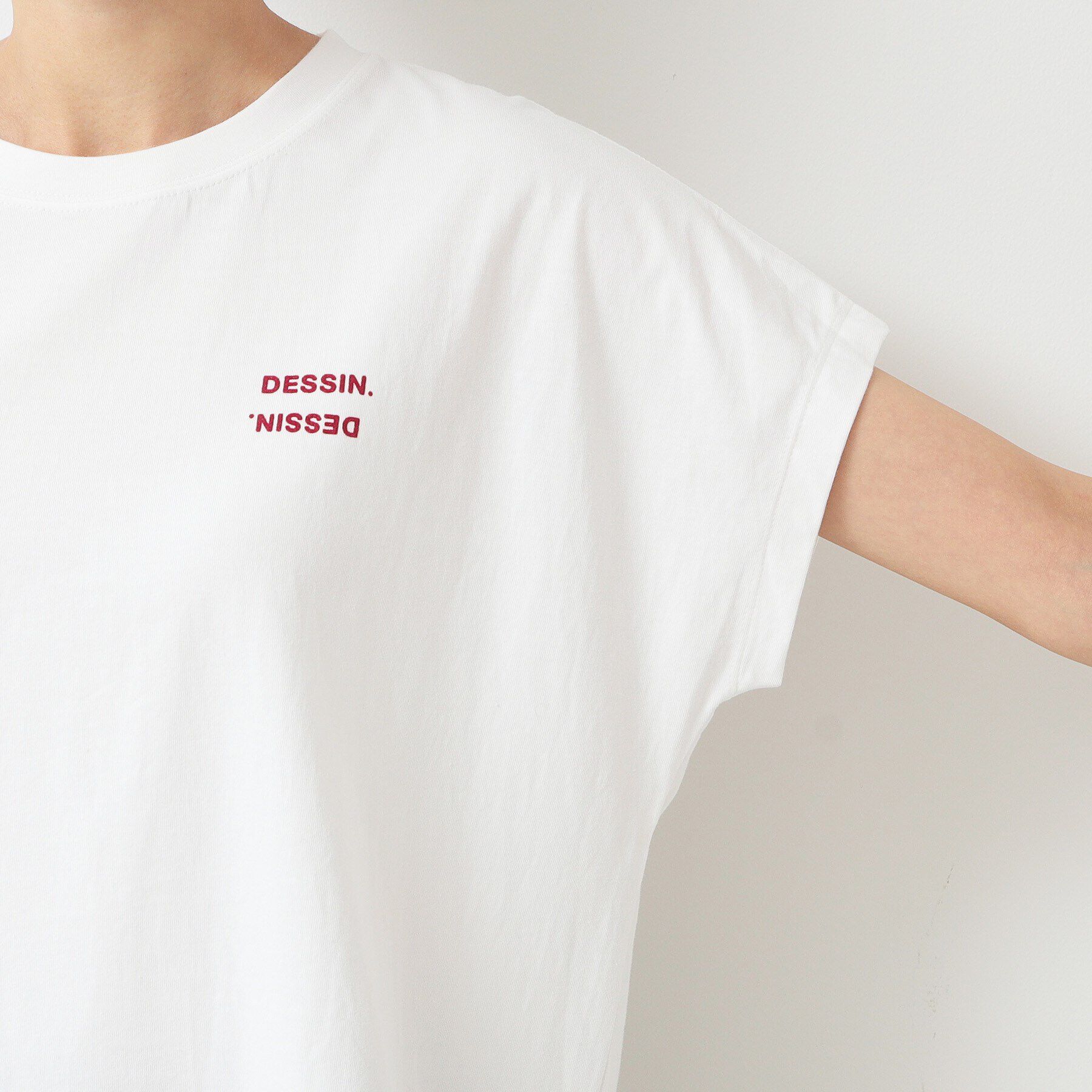 Dessin「フロッキープリントポイントロゴTシャツ（XS～L）」|Tシャツ・カットソー|