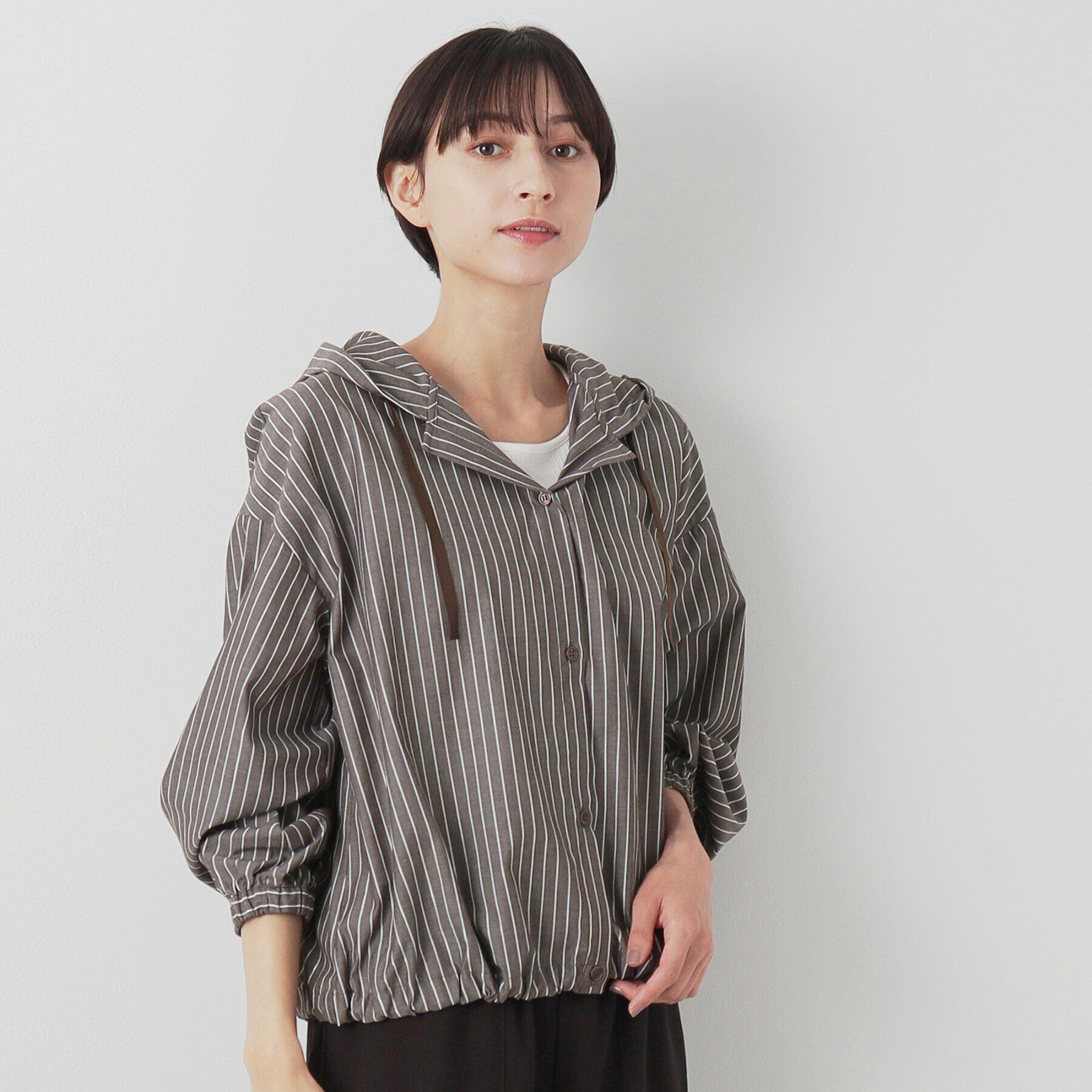 Dessin「【洗える】フーデットブラウス」|シャツ・ブラウス|